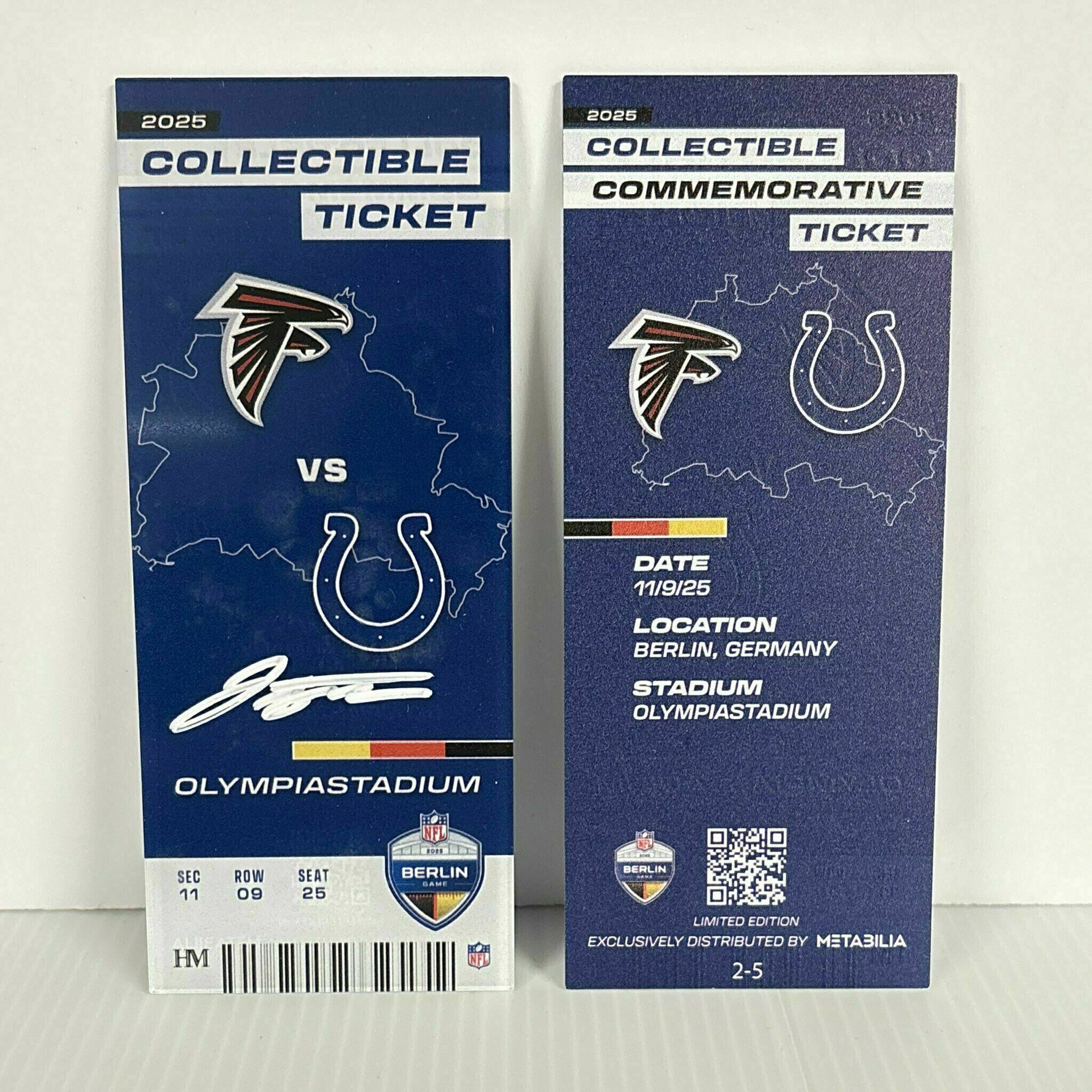 Jonathan Taylor Signed Commemorative Ticket - Wk10 vs Falcons