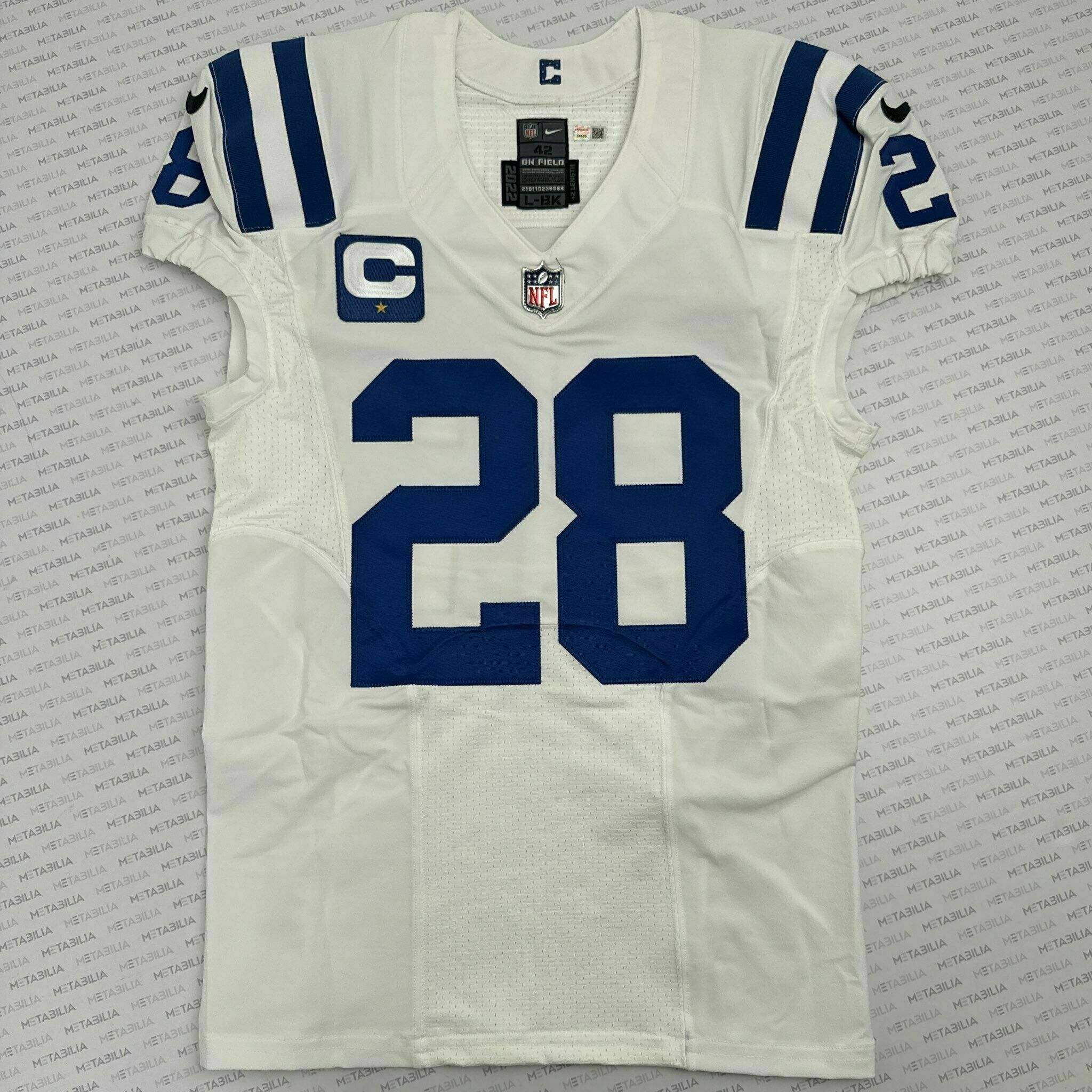 #28 Jonathan Taylor Signed Team-Issued White Jersey