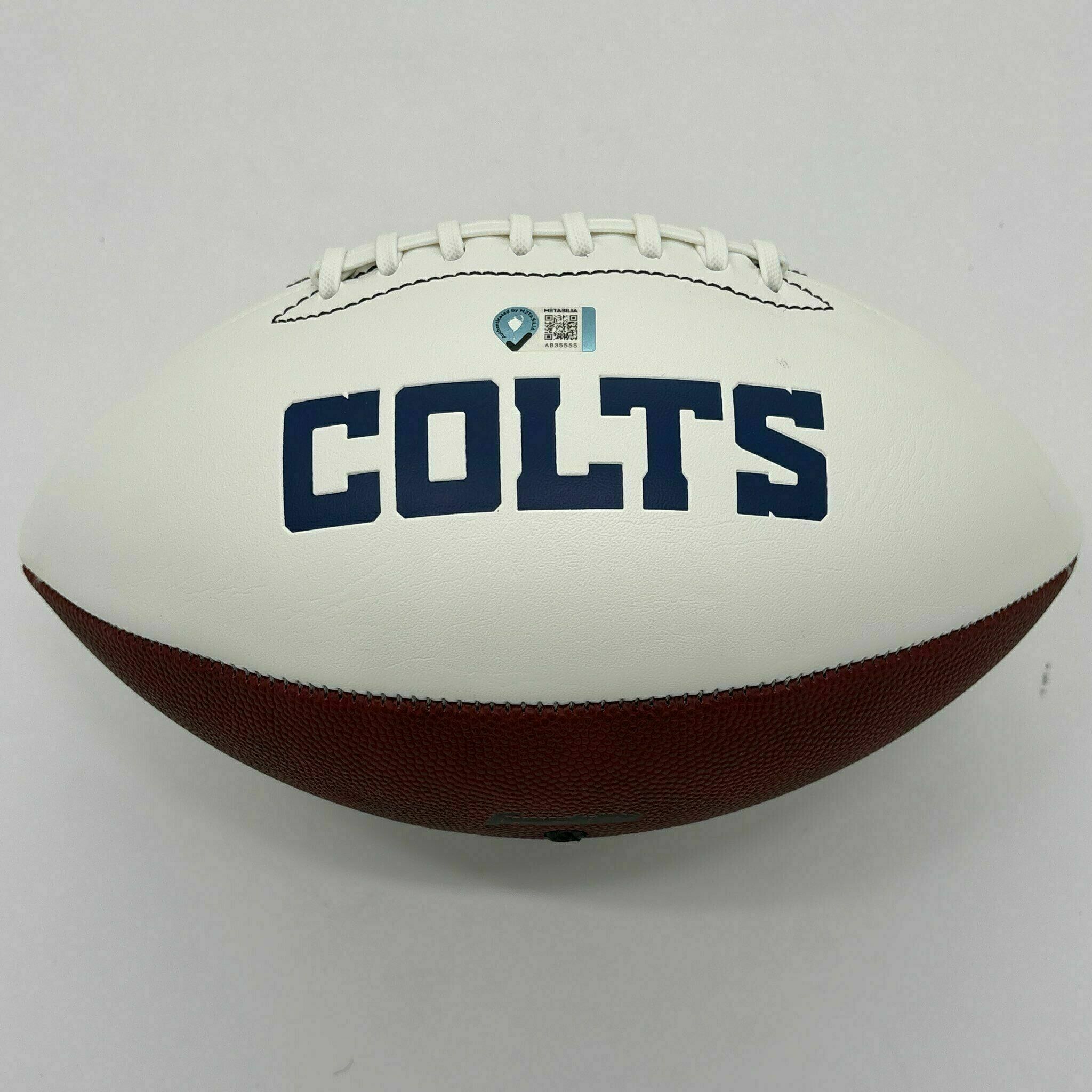 Jonathan Taylor and Edgerrin James Signed Logo Ball