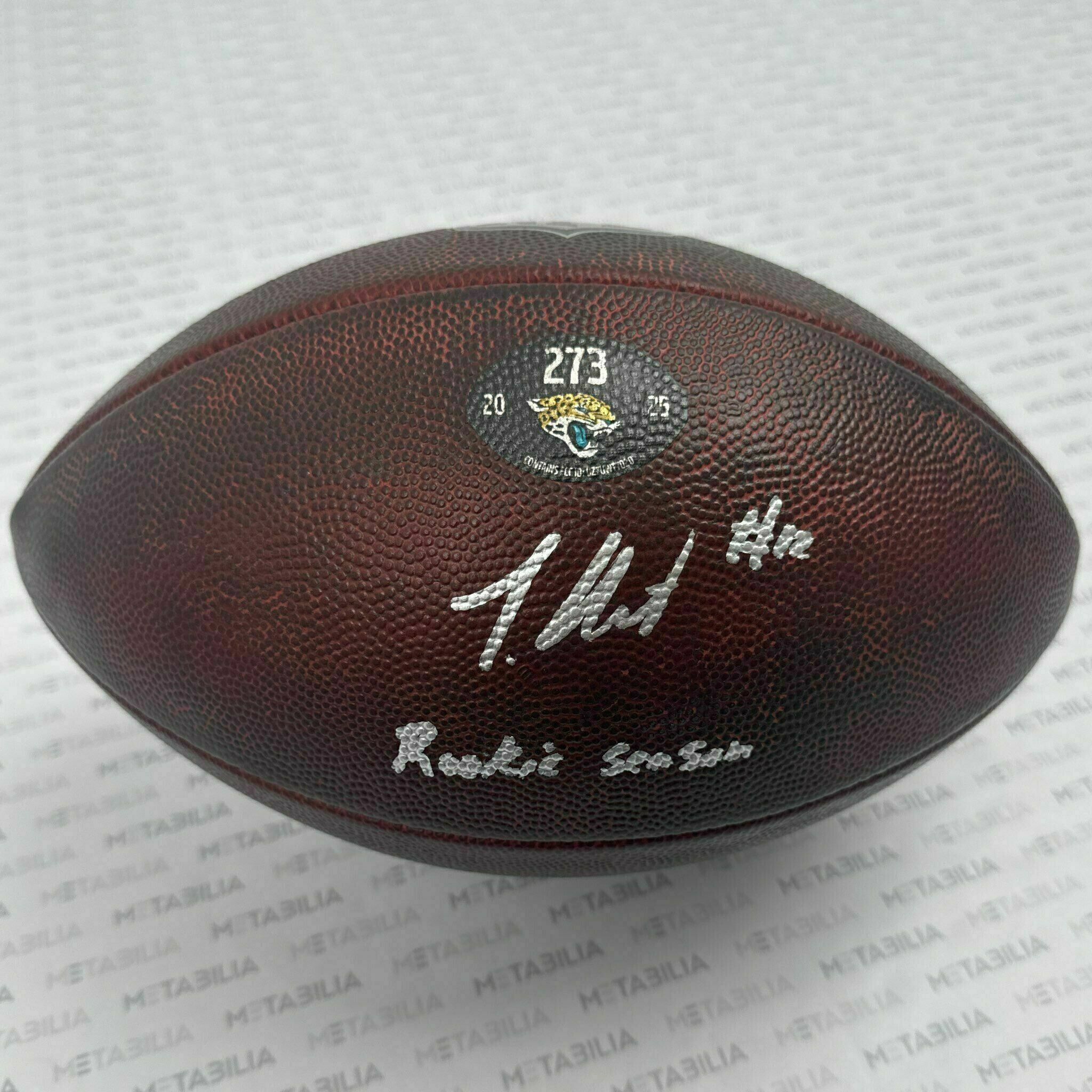 #12 Travis Hunter Signed & Inscribed Game-Used Ball #273 vs Chiefs