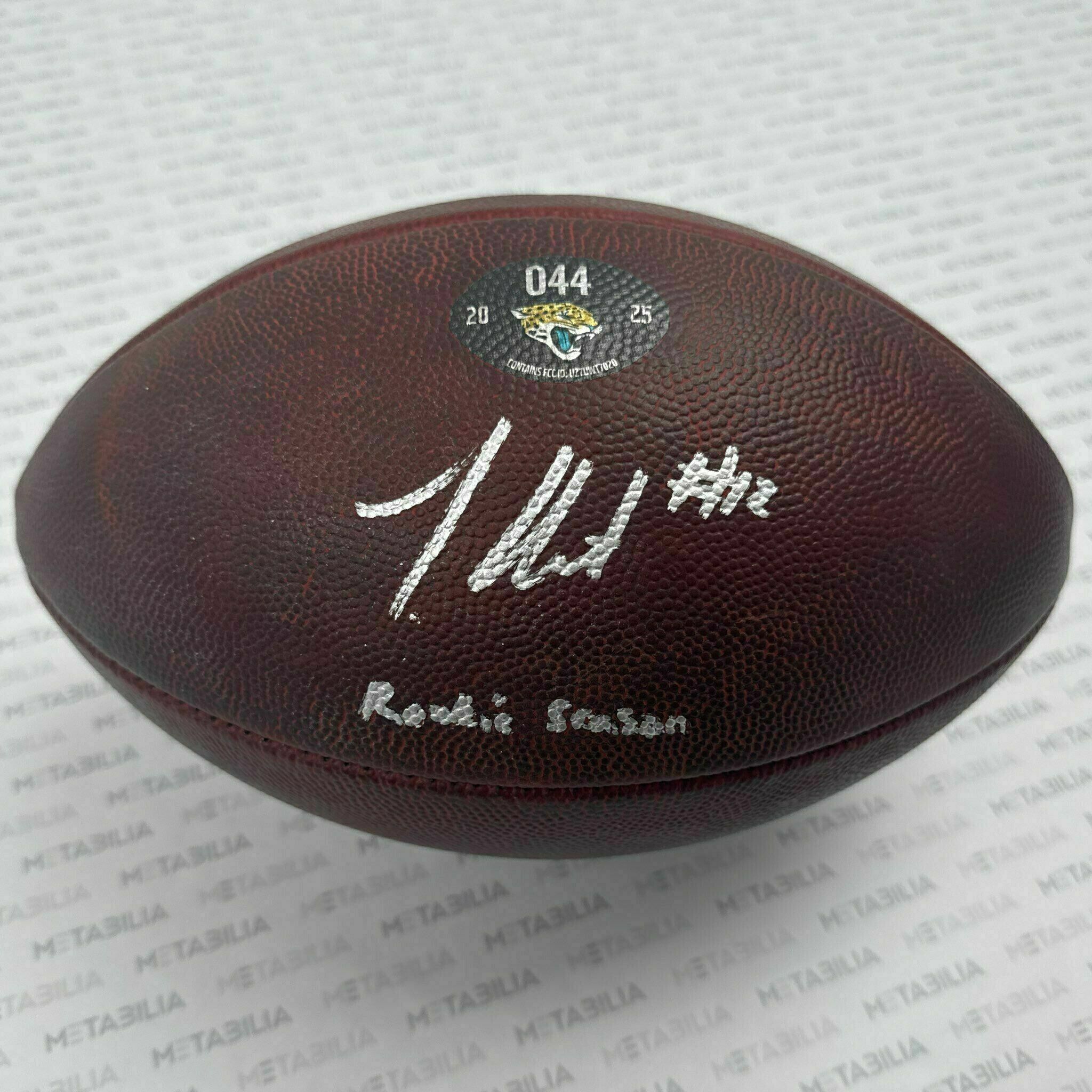 #12 Travis Hunter Signed & Inscribed Game-Used Ball #044 vs Seahawks