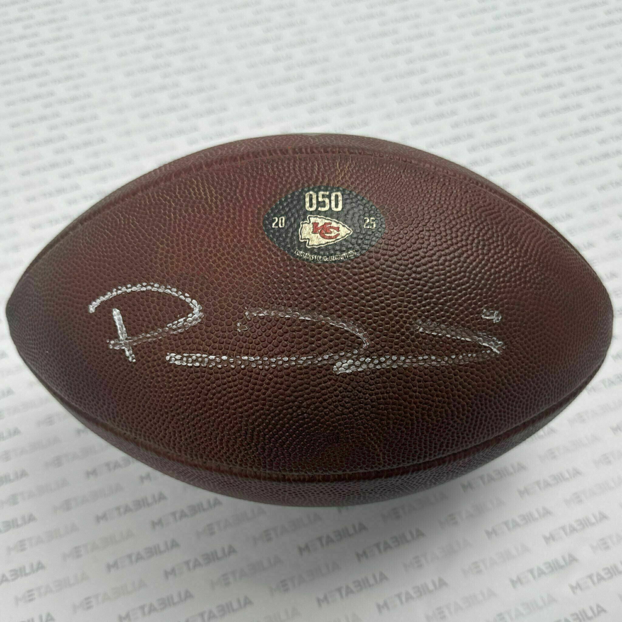 #15 Patrick Mahomes Signed Game-Used Ball #050 vs Lions