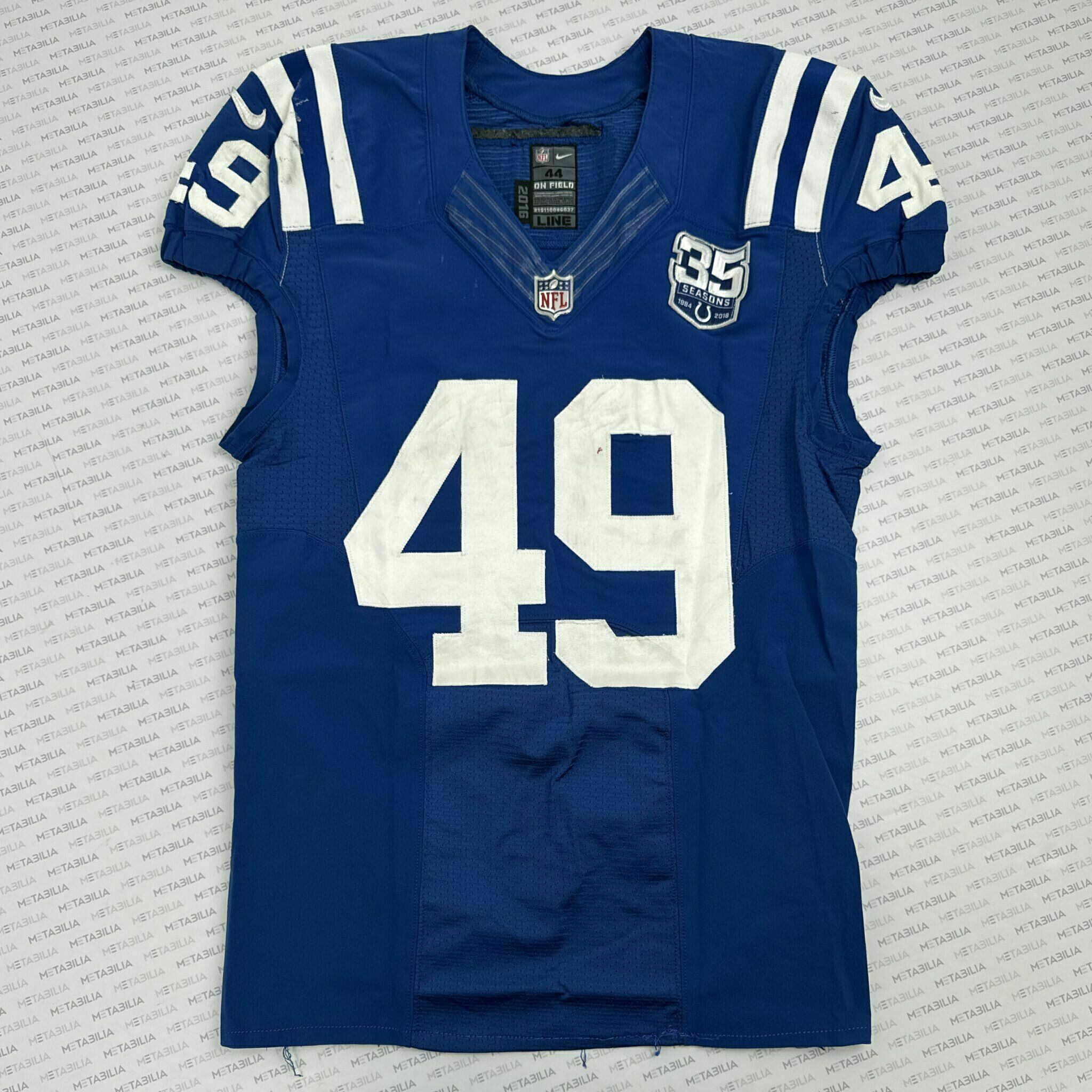 #49 Mathew Adams Team-Issued Blue Jersey
