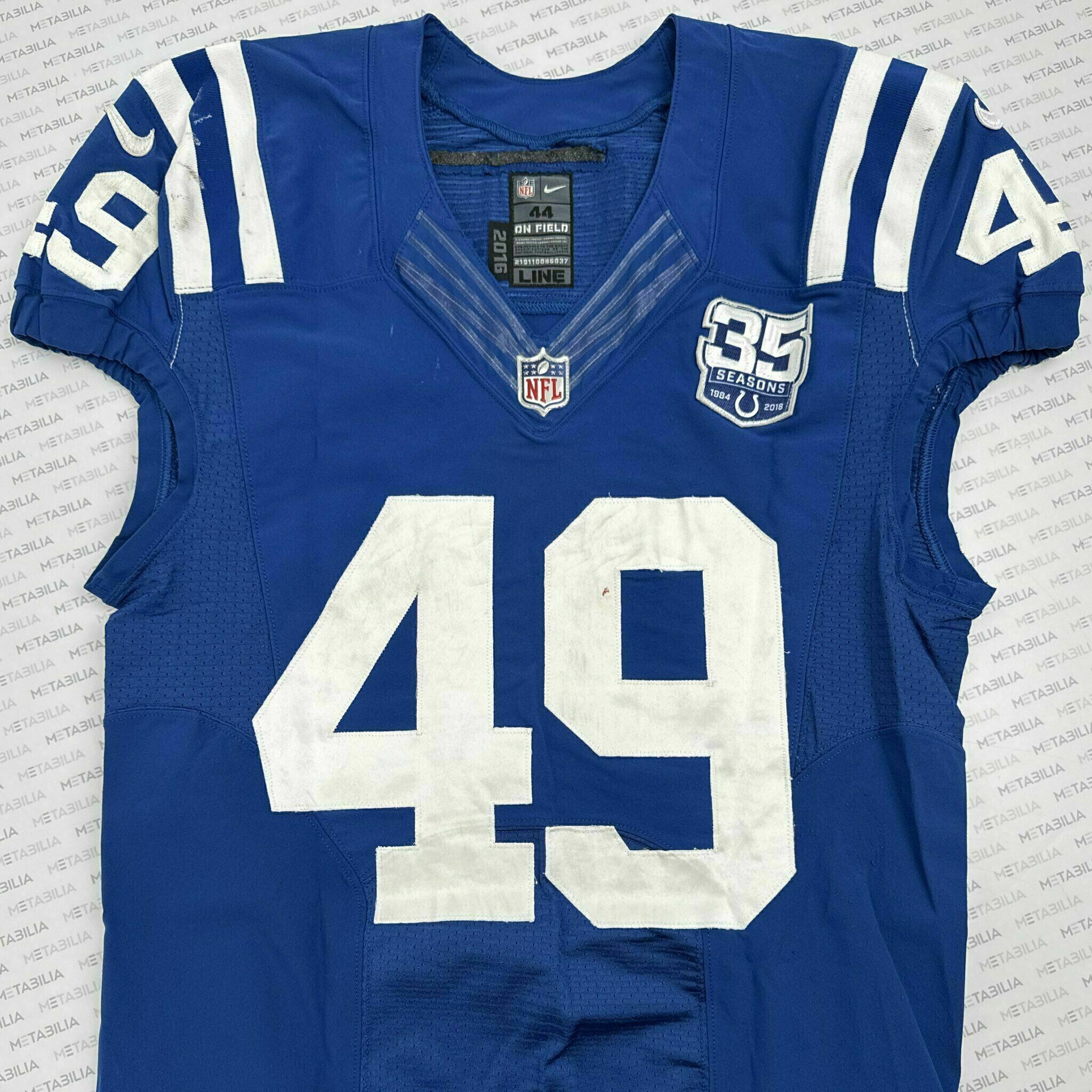 #49 Mathew Adams Team-Issued Blue Jersey