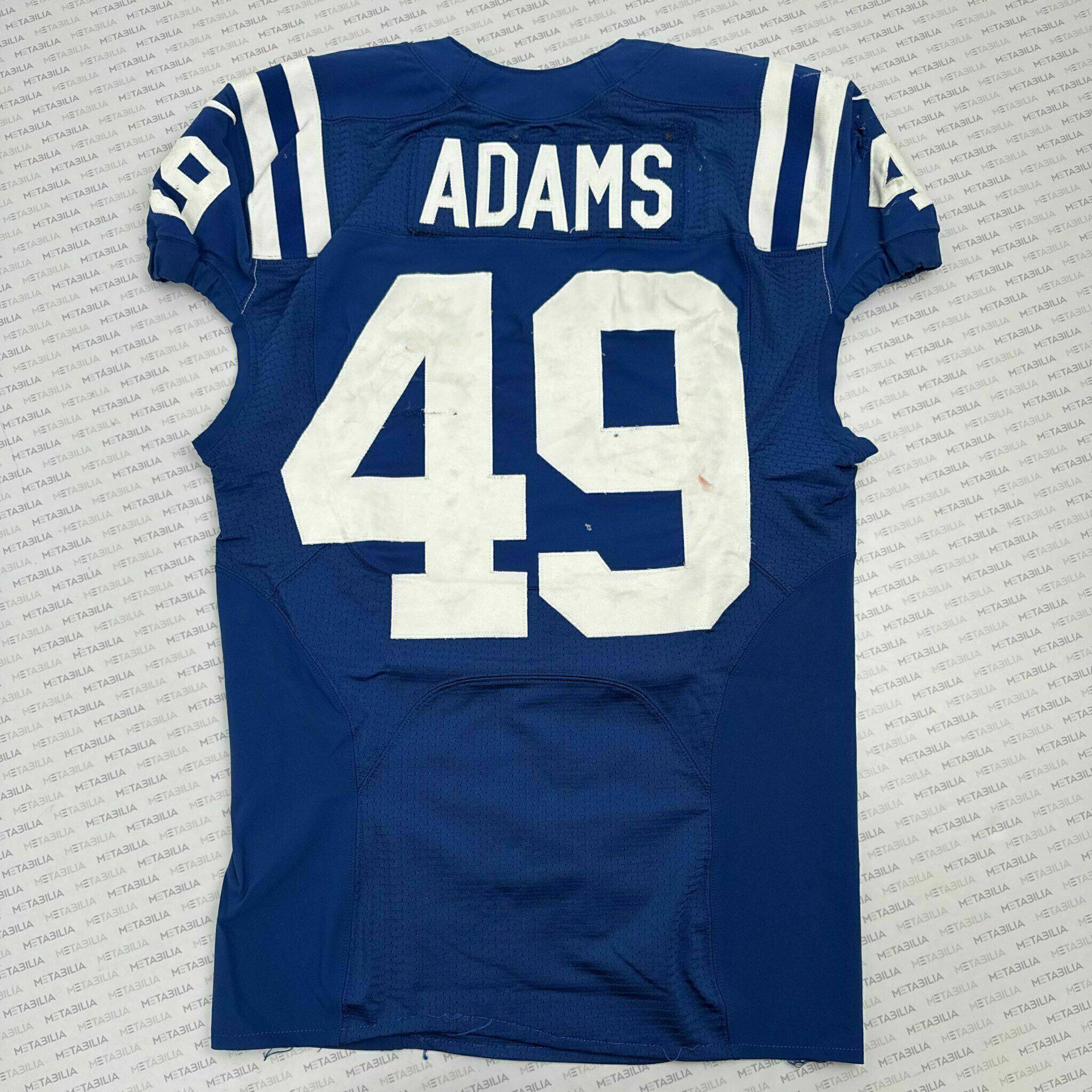 #49 Mathew Adams Team-Issued Blue Jersey