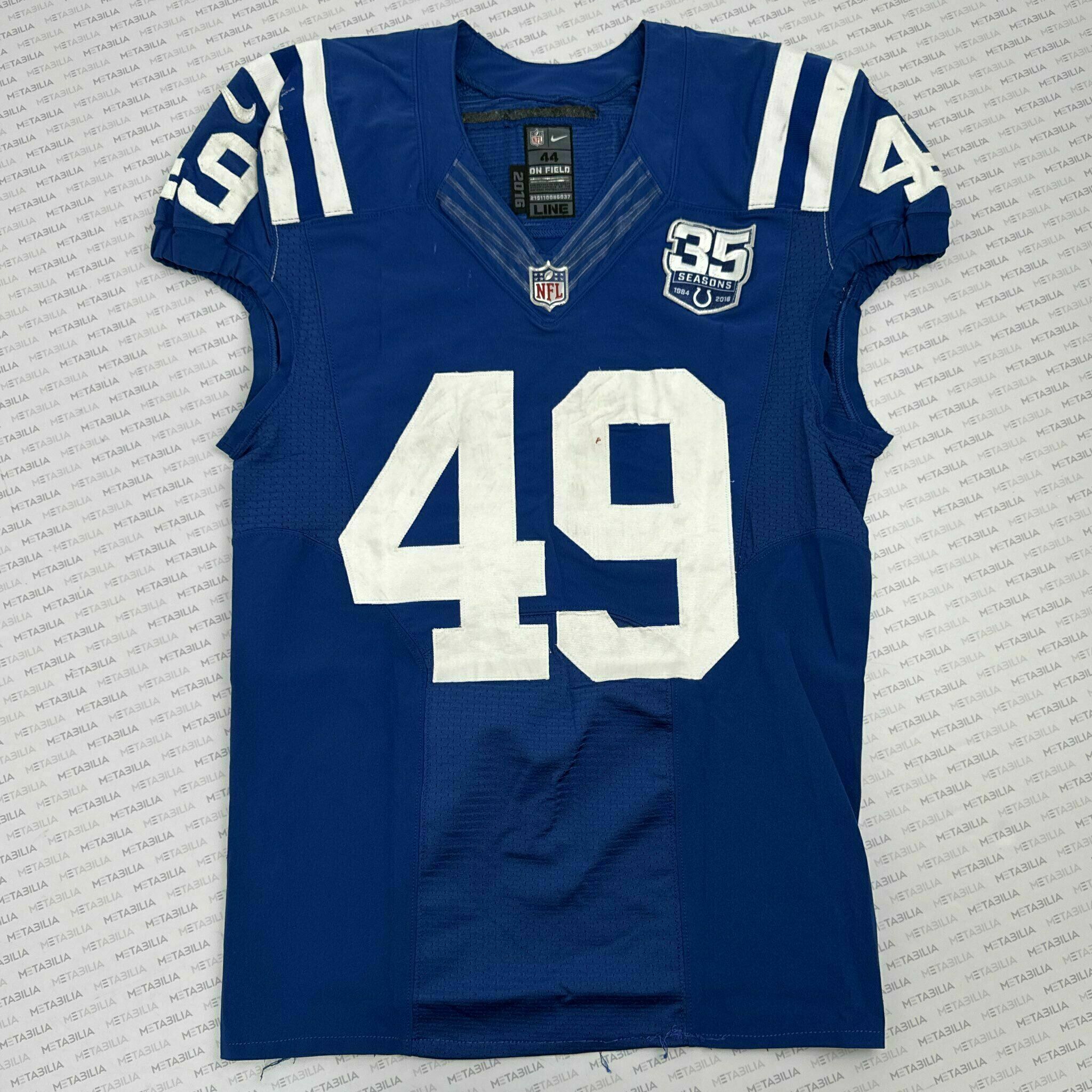 #49 Mathew Adams Team-Issued Blue Jersey