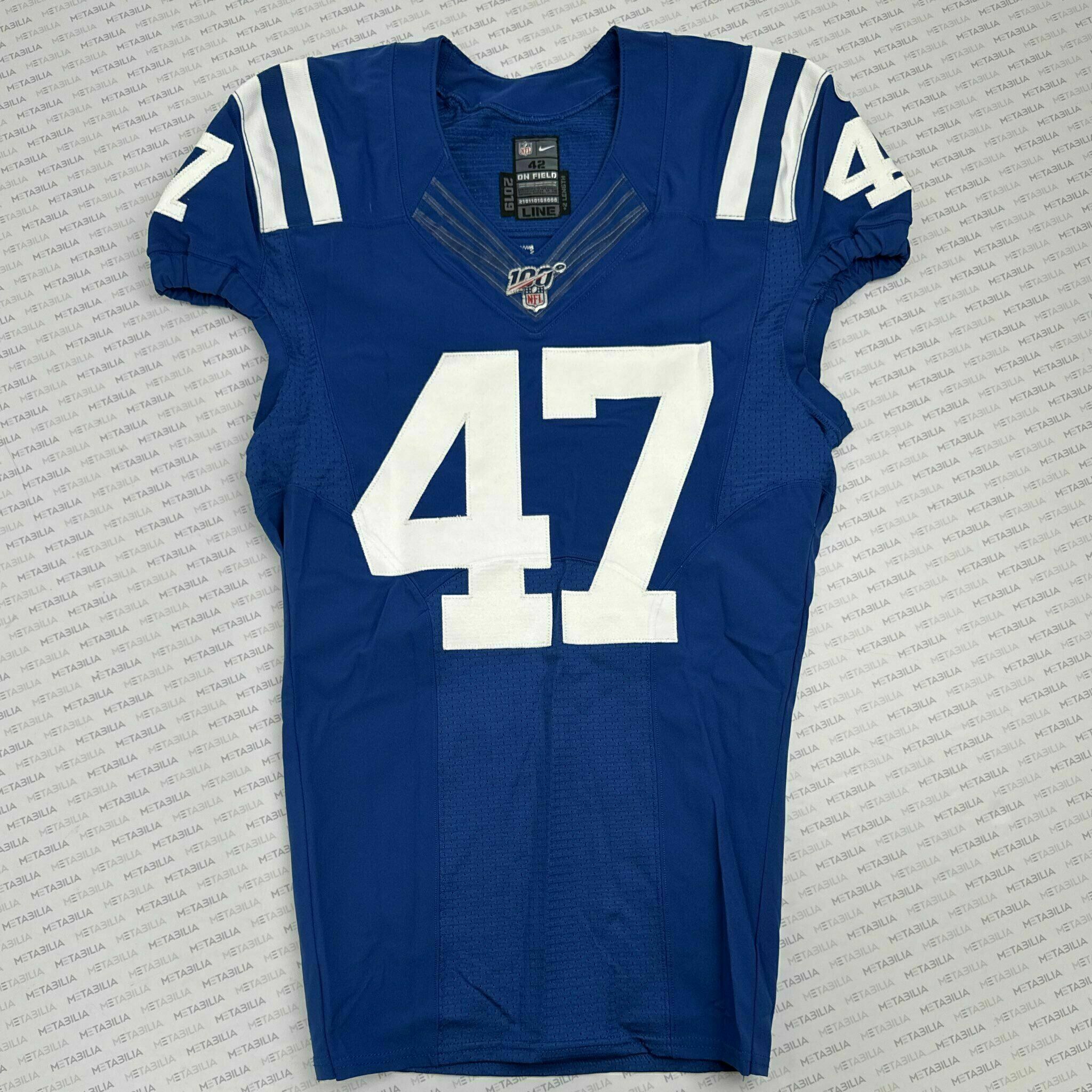 #47 Colts Team-Issued Blue Jersey