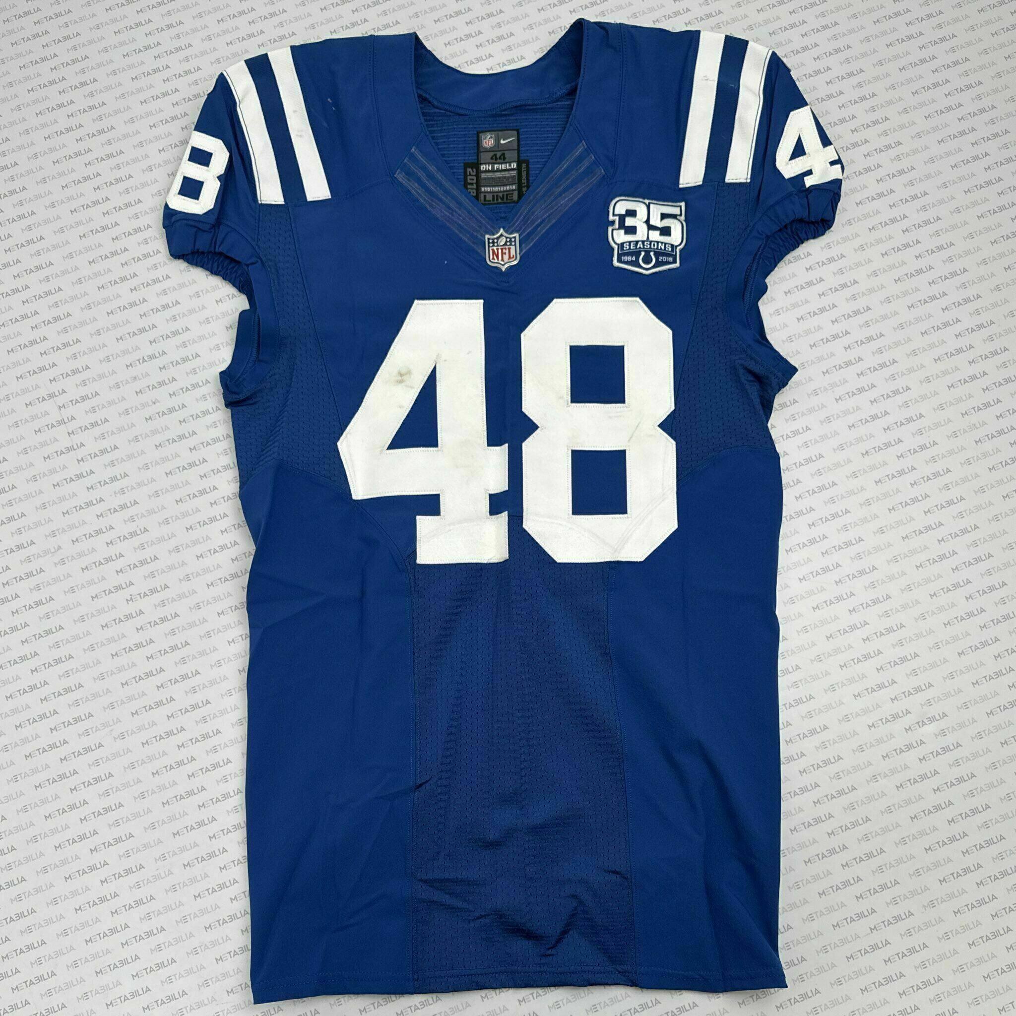 #48 Bunting Team-Issued White Jersey