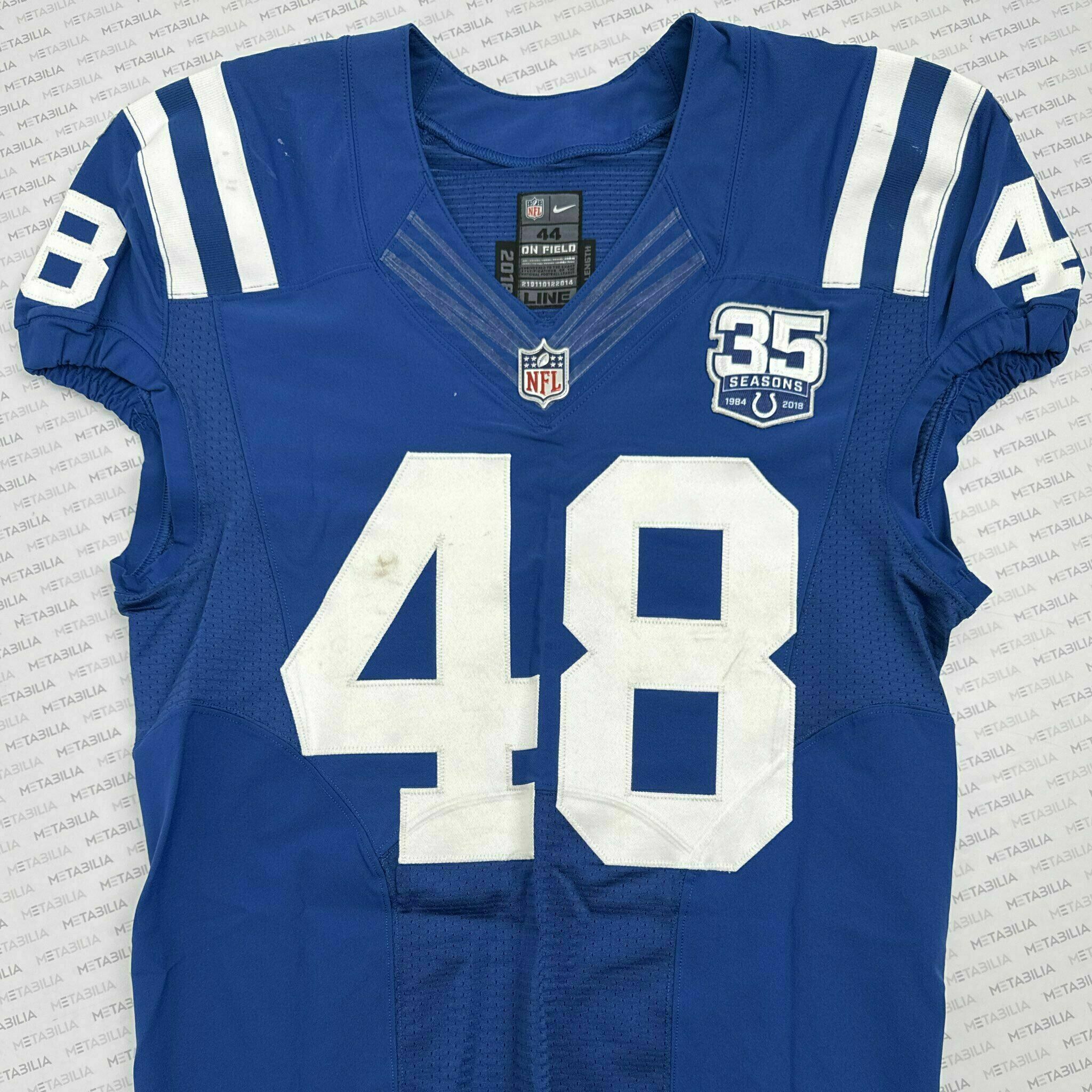 #48 Bunting Team-Issued White Jersey