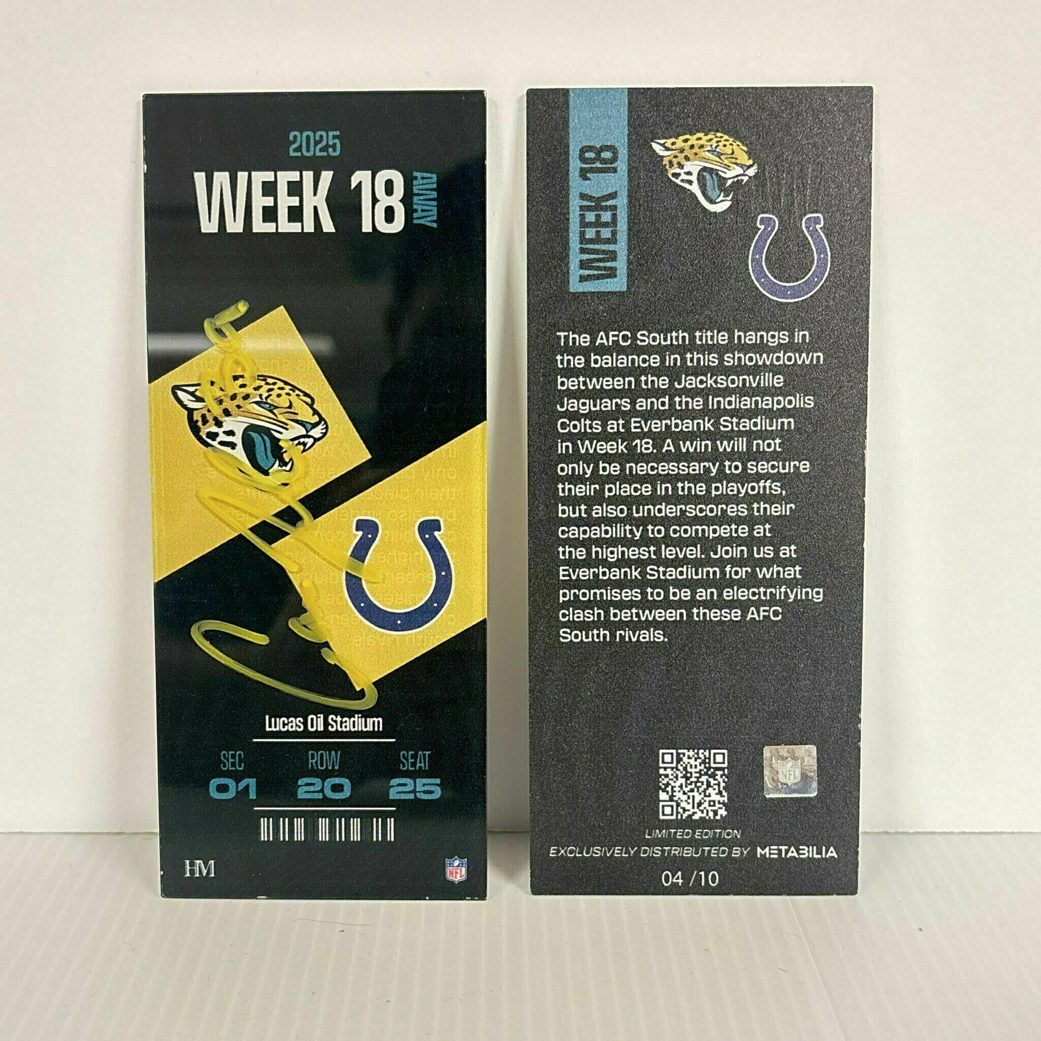 Cam Little Signed Commemorative Ticket - Week 18