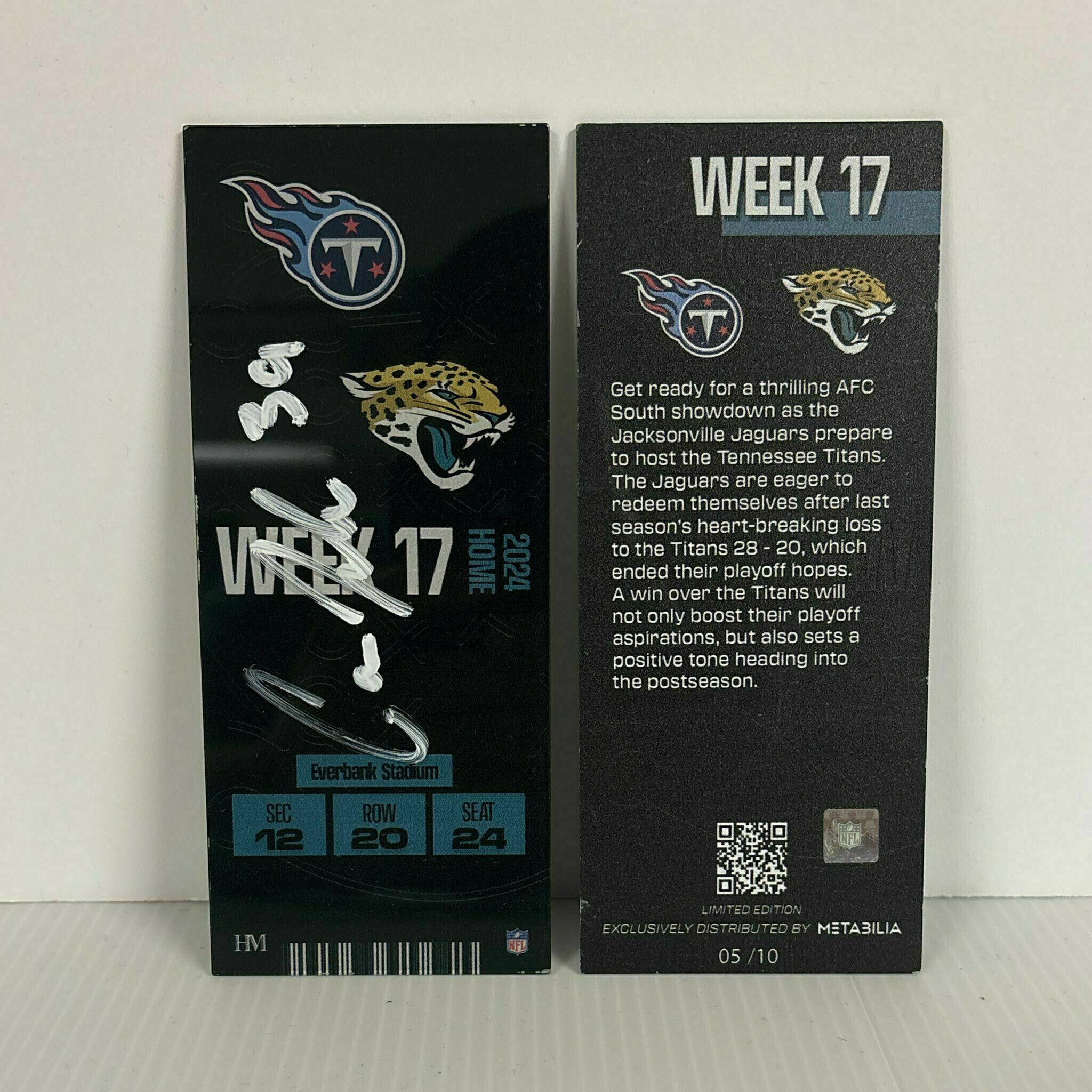 Cam Little Signed Commemorative Ticket - Week 17