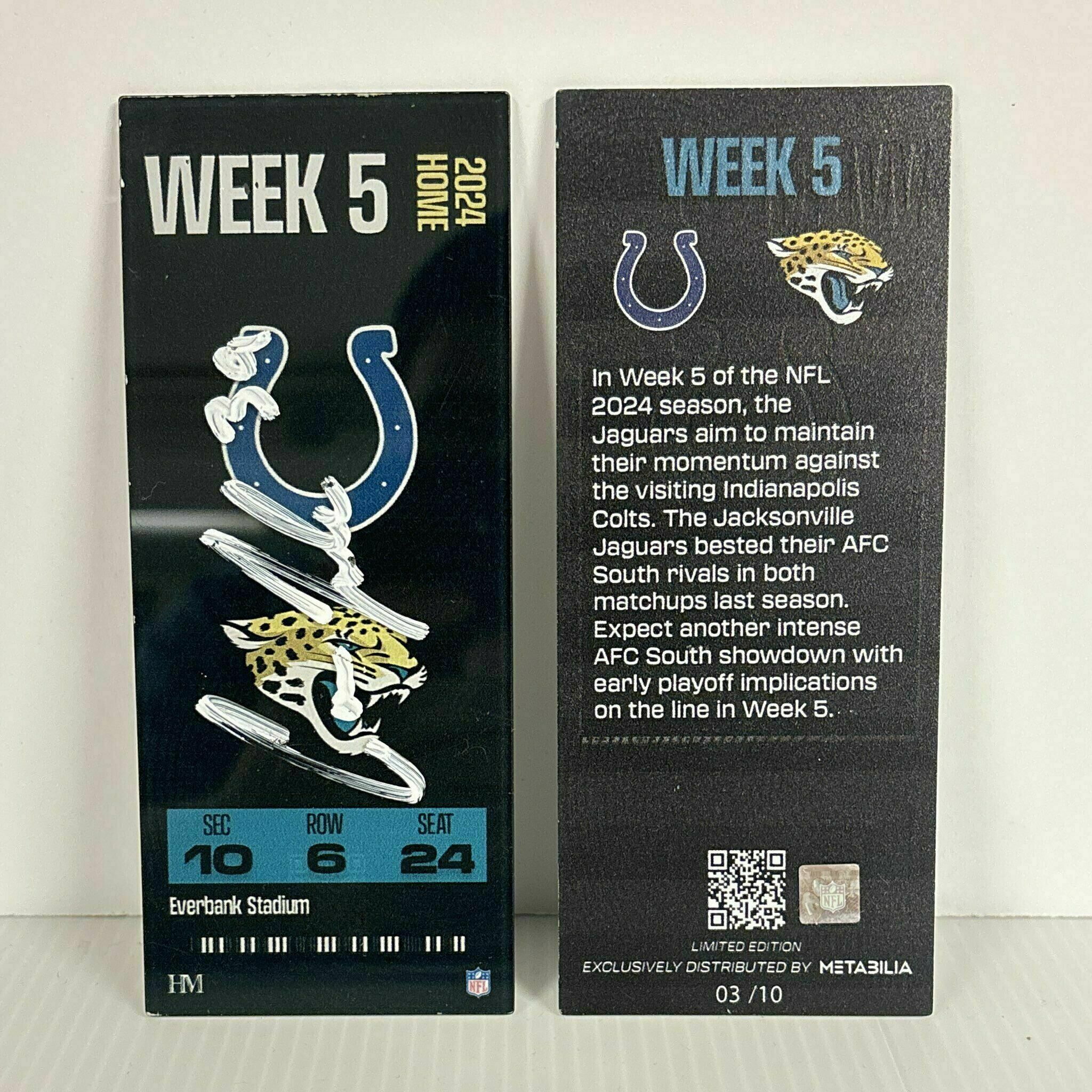 Cam Little Signed Week 5 Commemorative Ticket