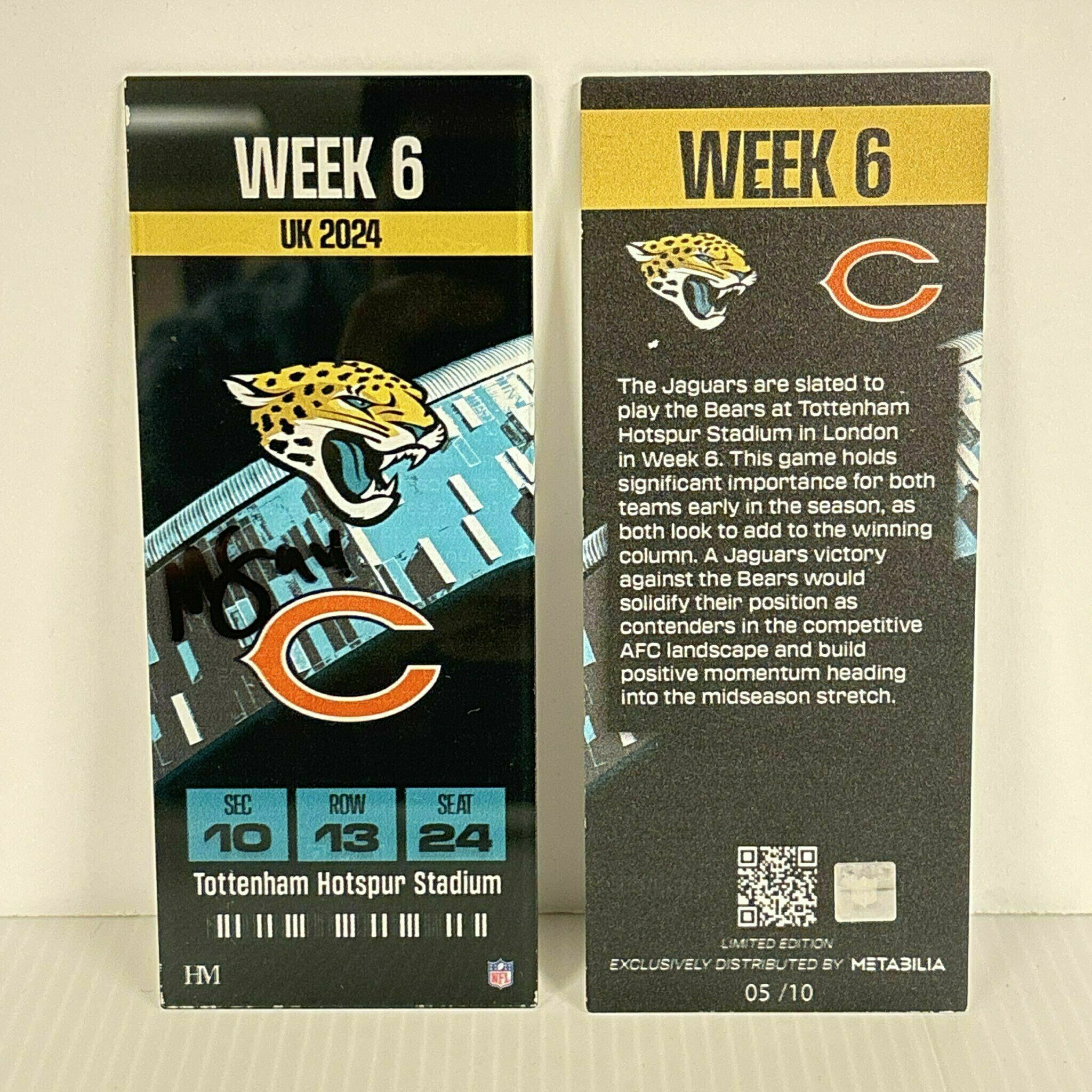 Maason Smith Signed Week 6 Commemorative Ticket