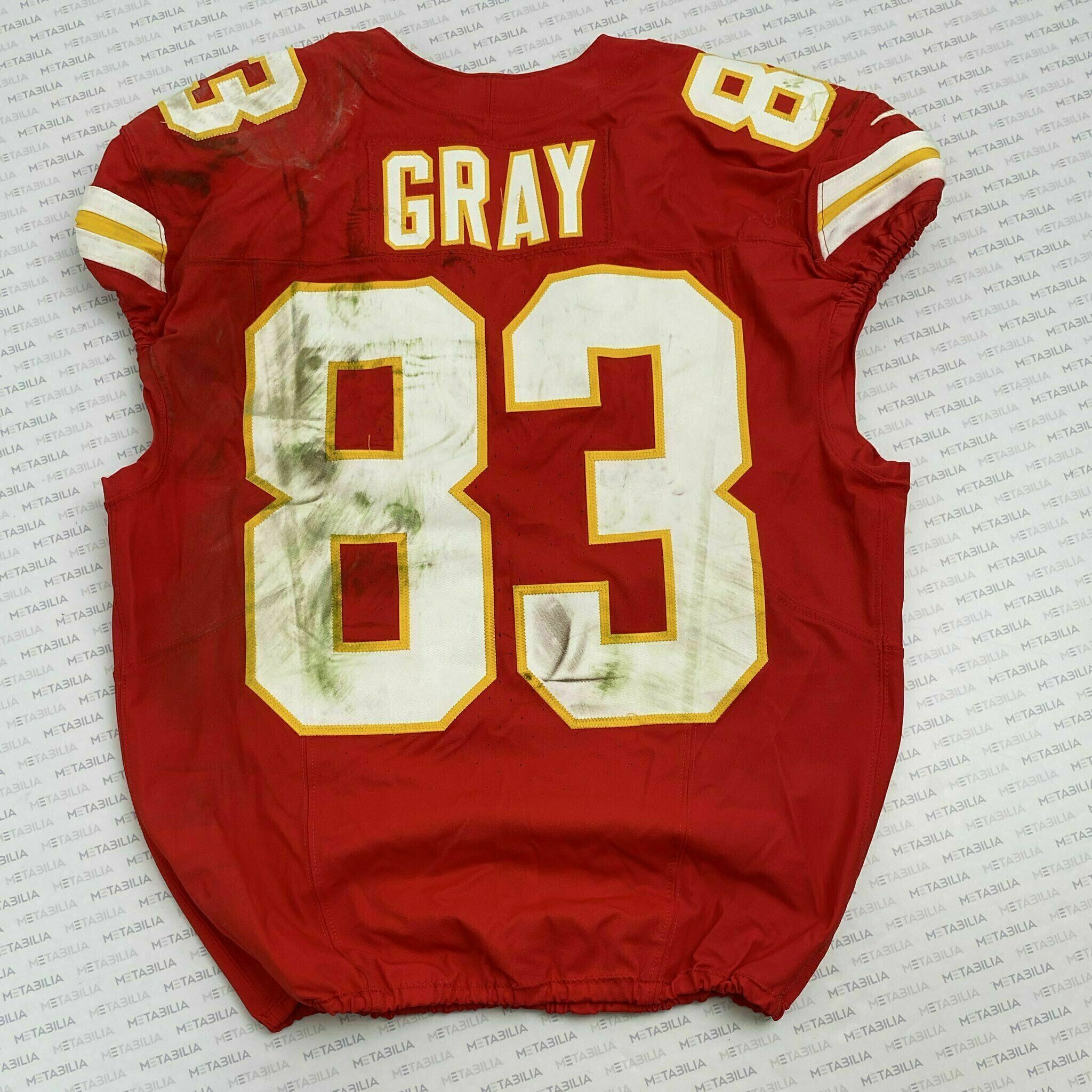 #83 Noah Gray Game-Worn Jersey vs Commanders