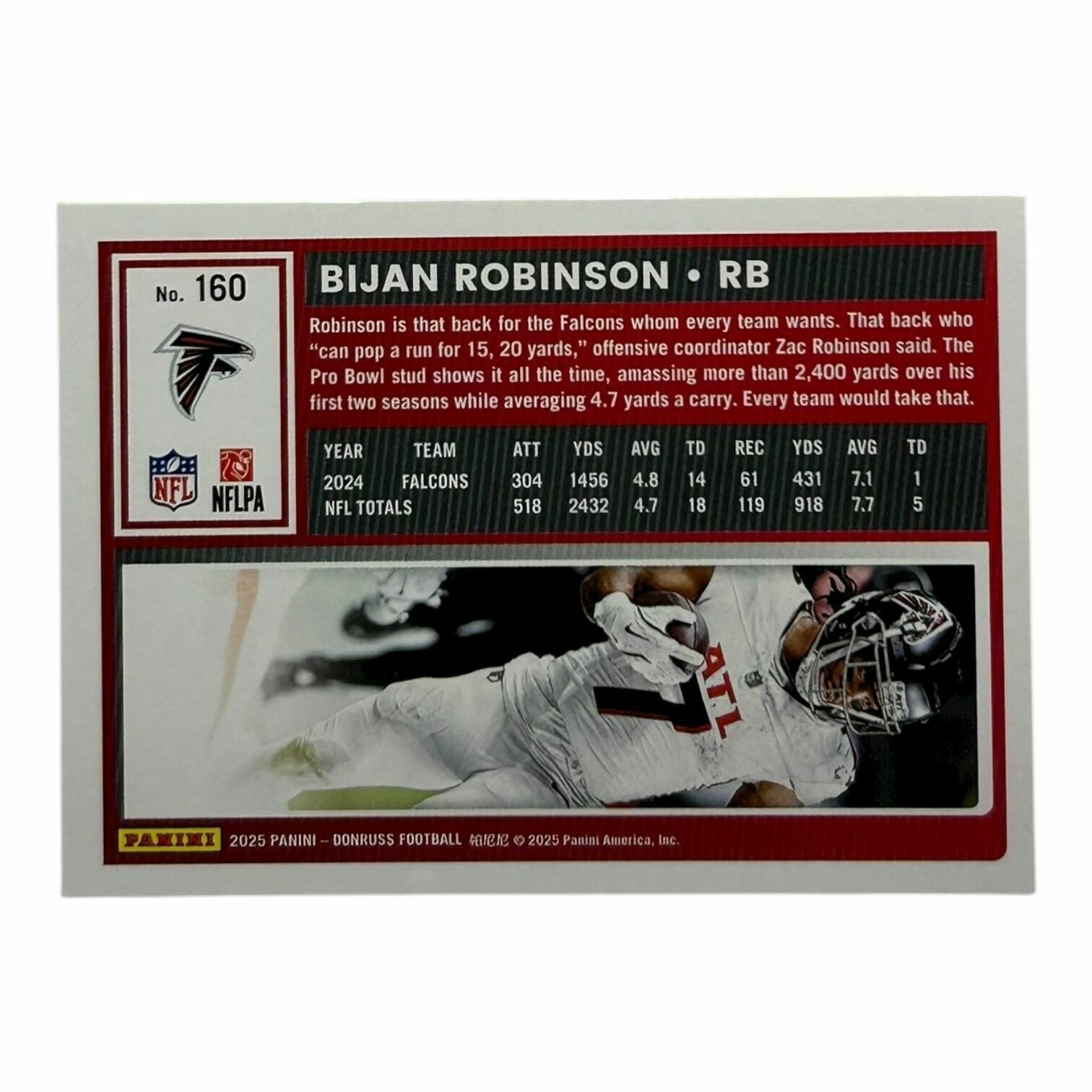 Bijan Robinson 2025 Panini Donruss Football Trading Card