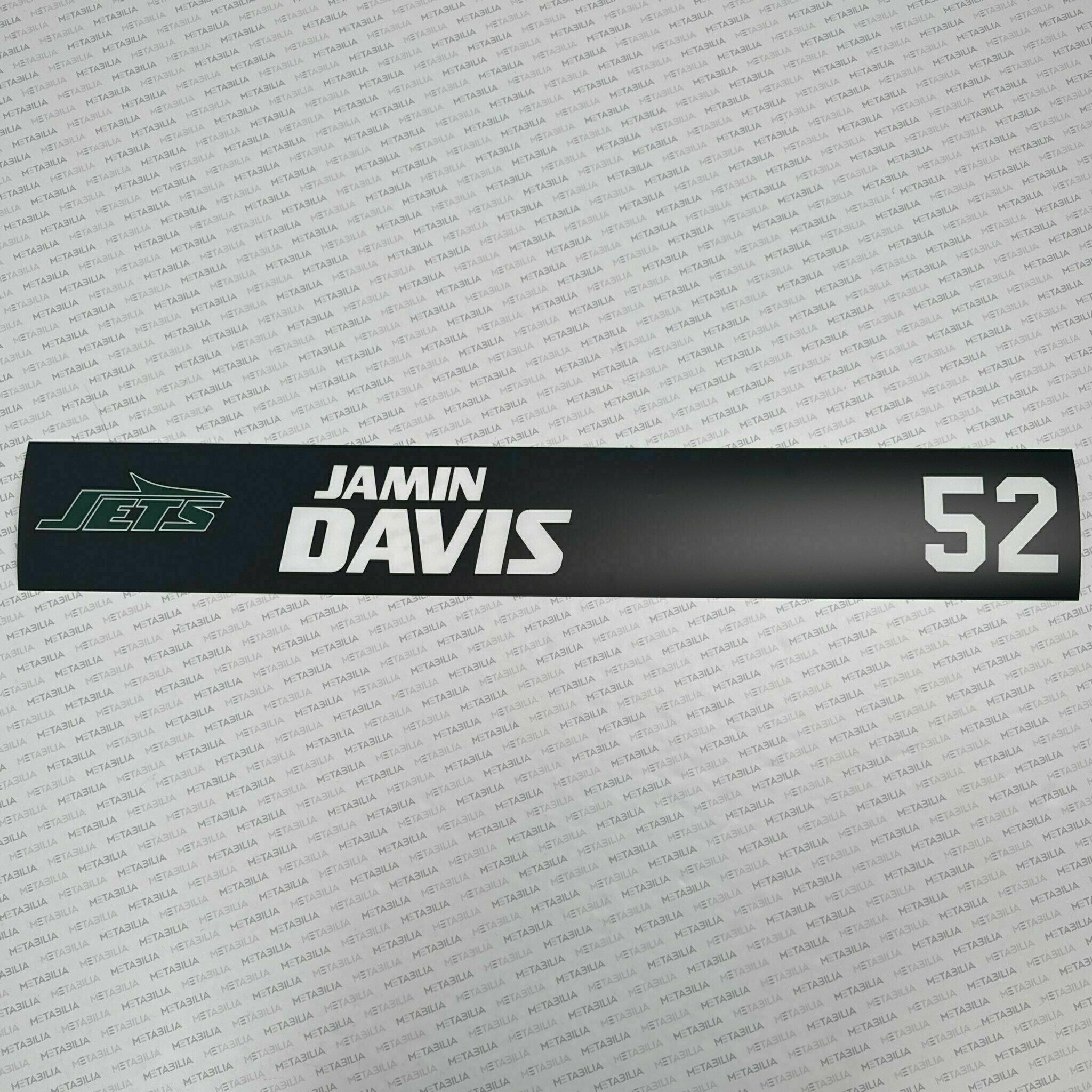 Jamin Davis Team-Issued Nameplate