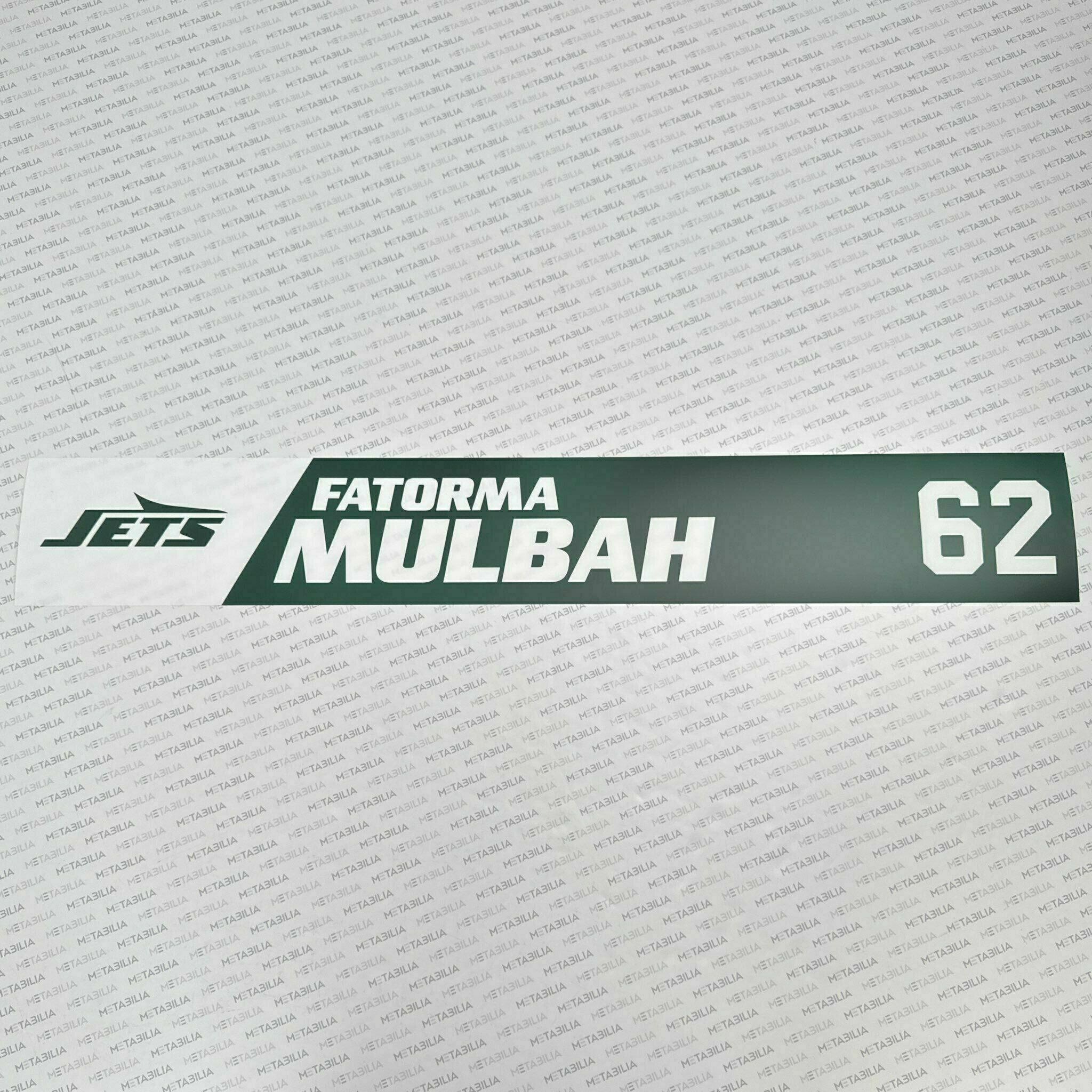 Fatorma Mulbah Team-Issued Nameplate