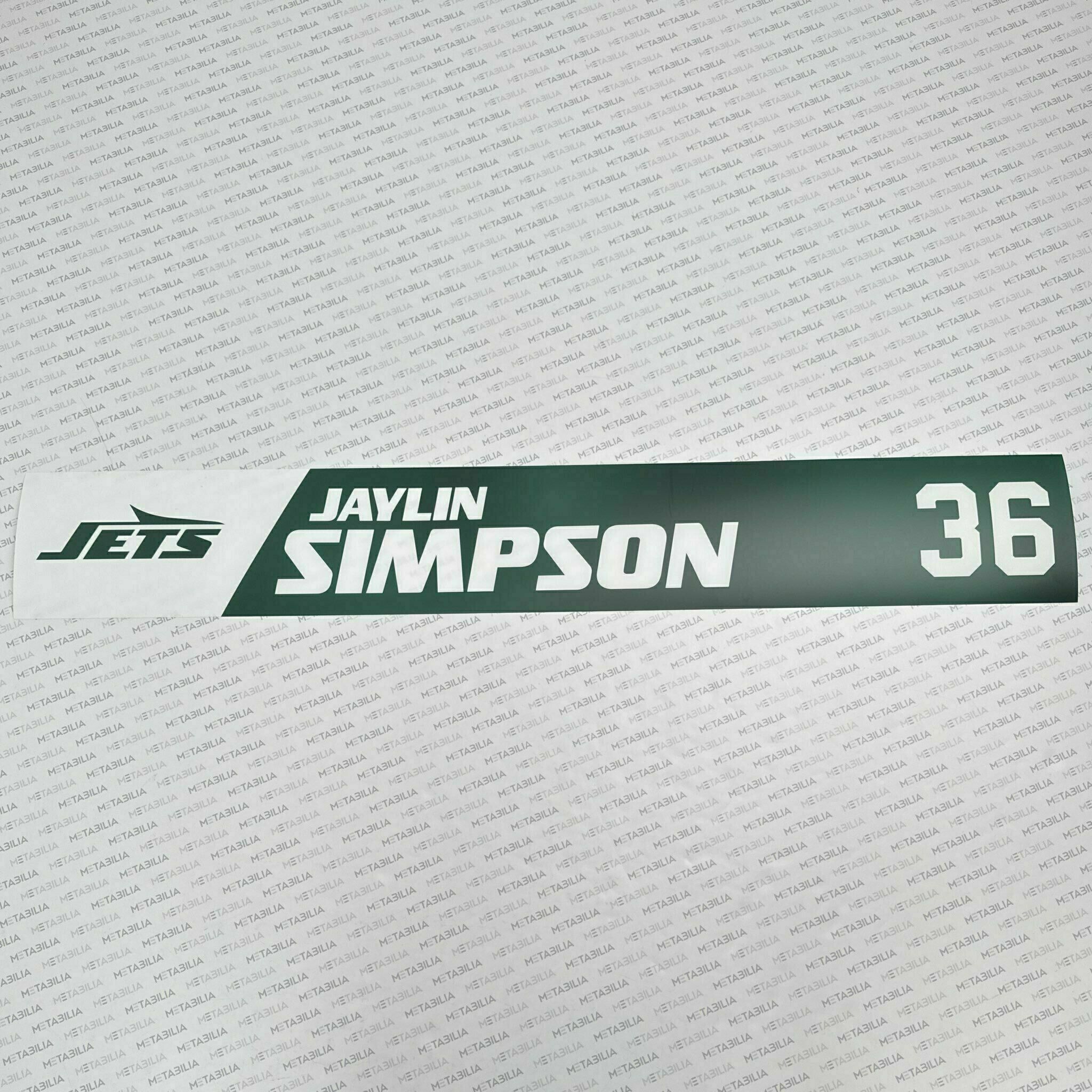 Jaylin Simpson Team-Issued Nameplate