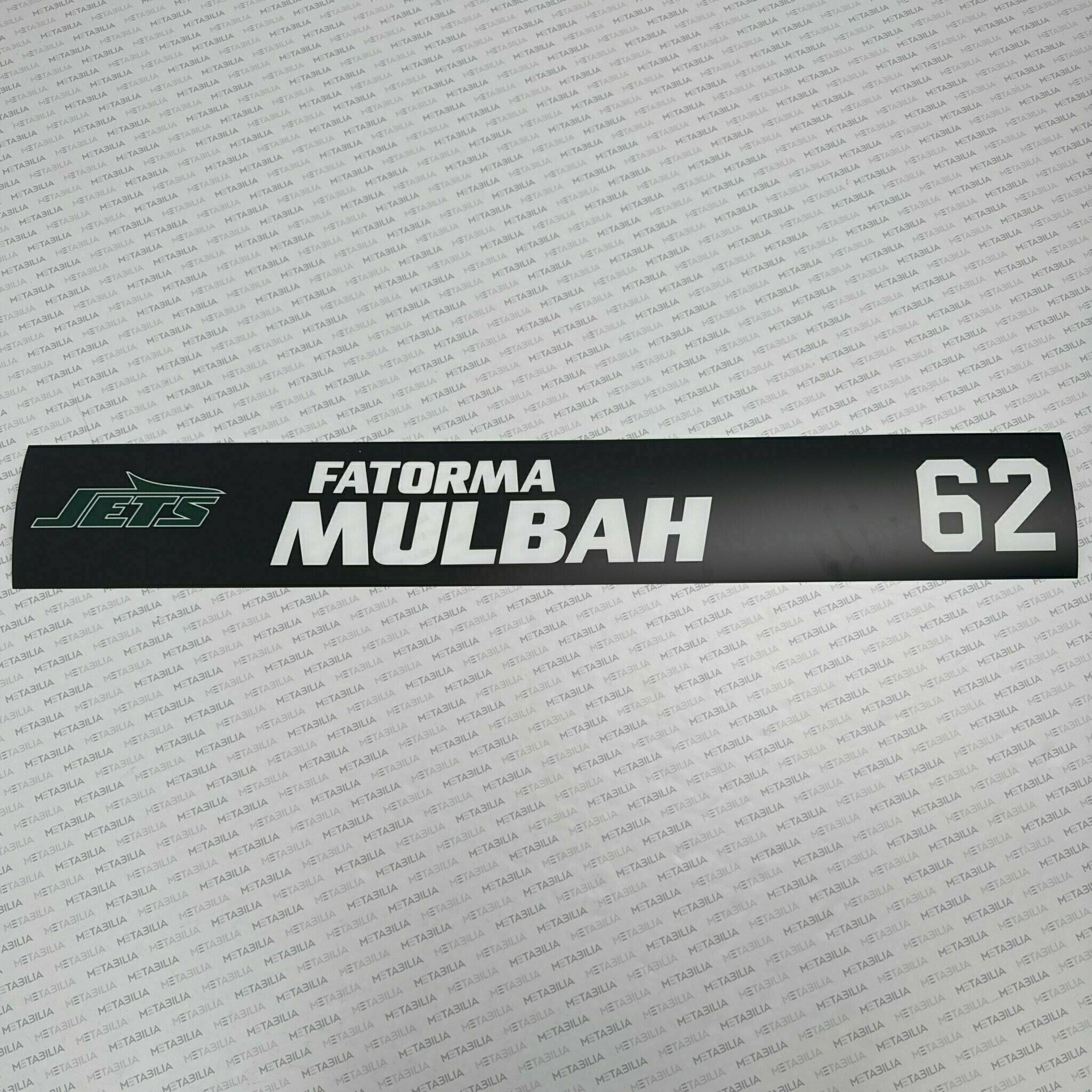 Fatorma Mulbah Team-Issued Nameplate