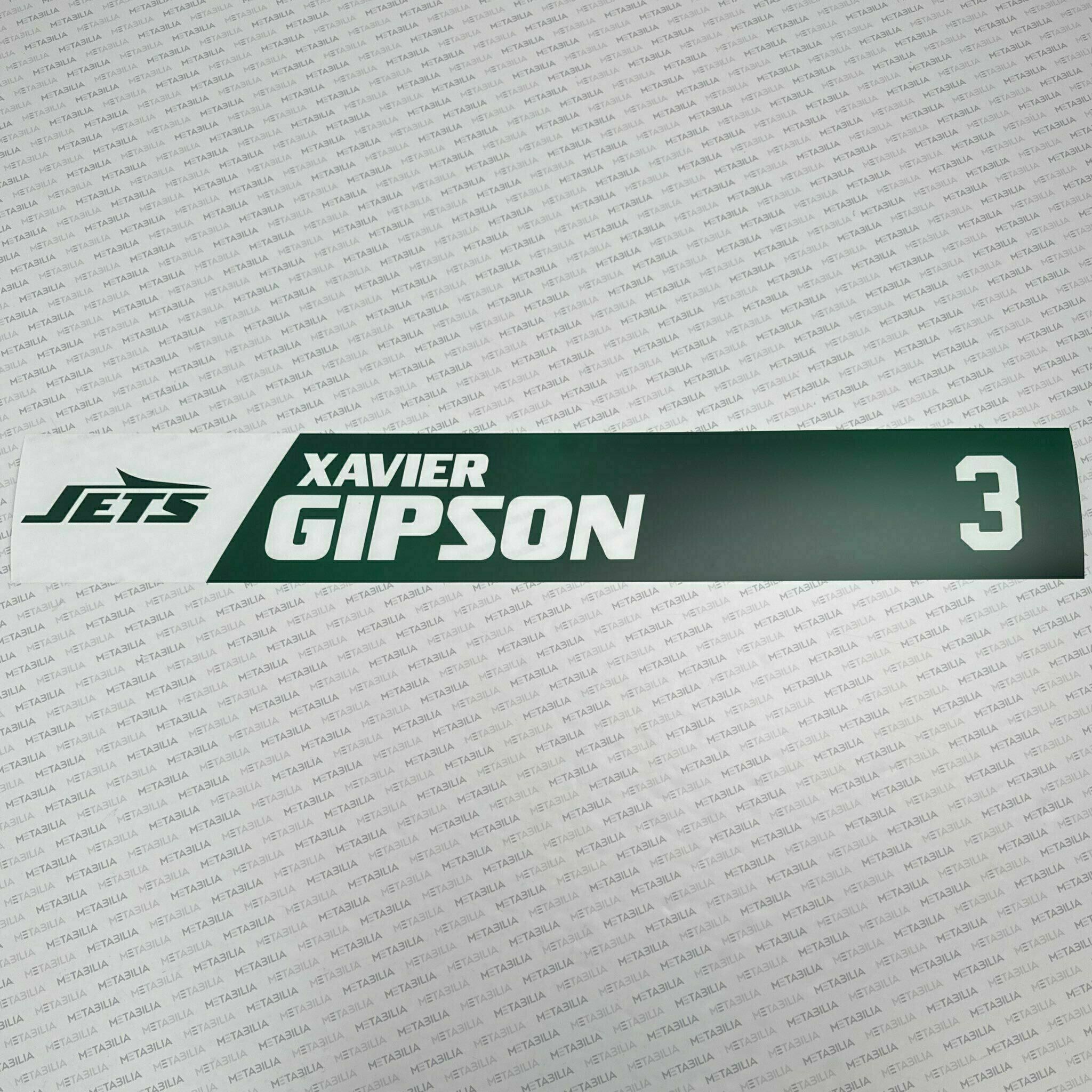 Xavier Gipson Team-Issued Nameplate