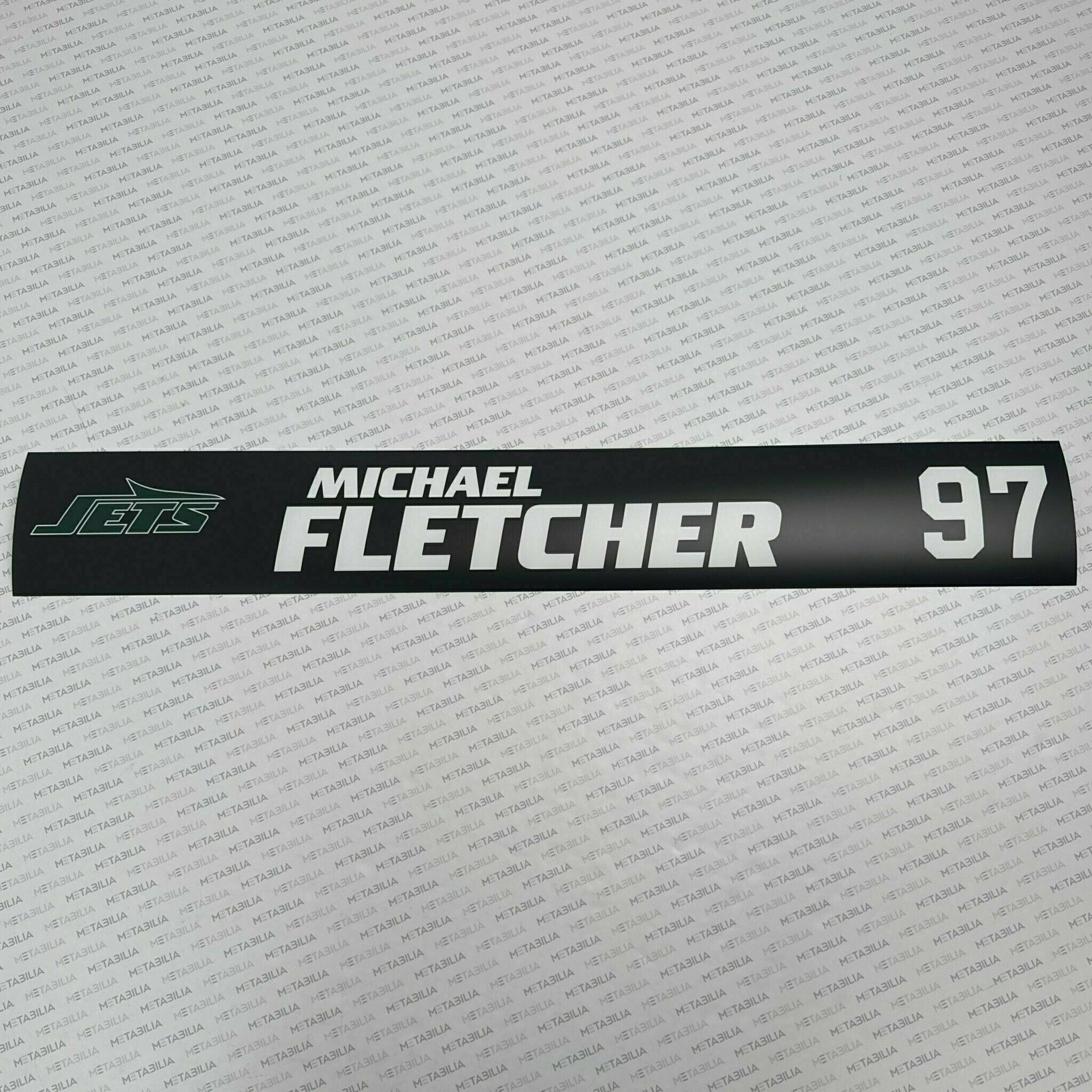 Michael Fletcher Team-Issued Nameplate