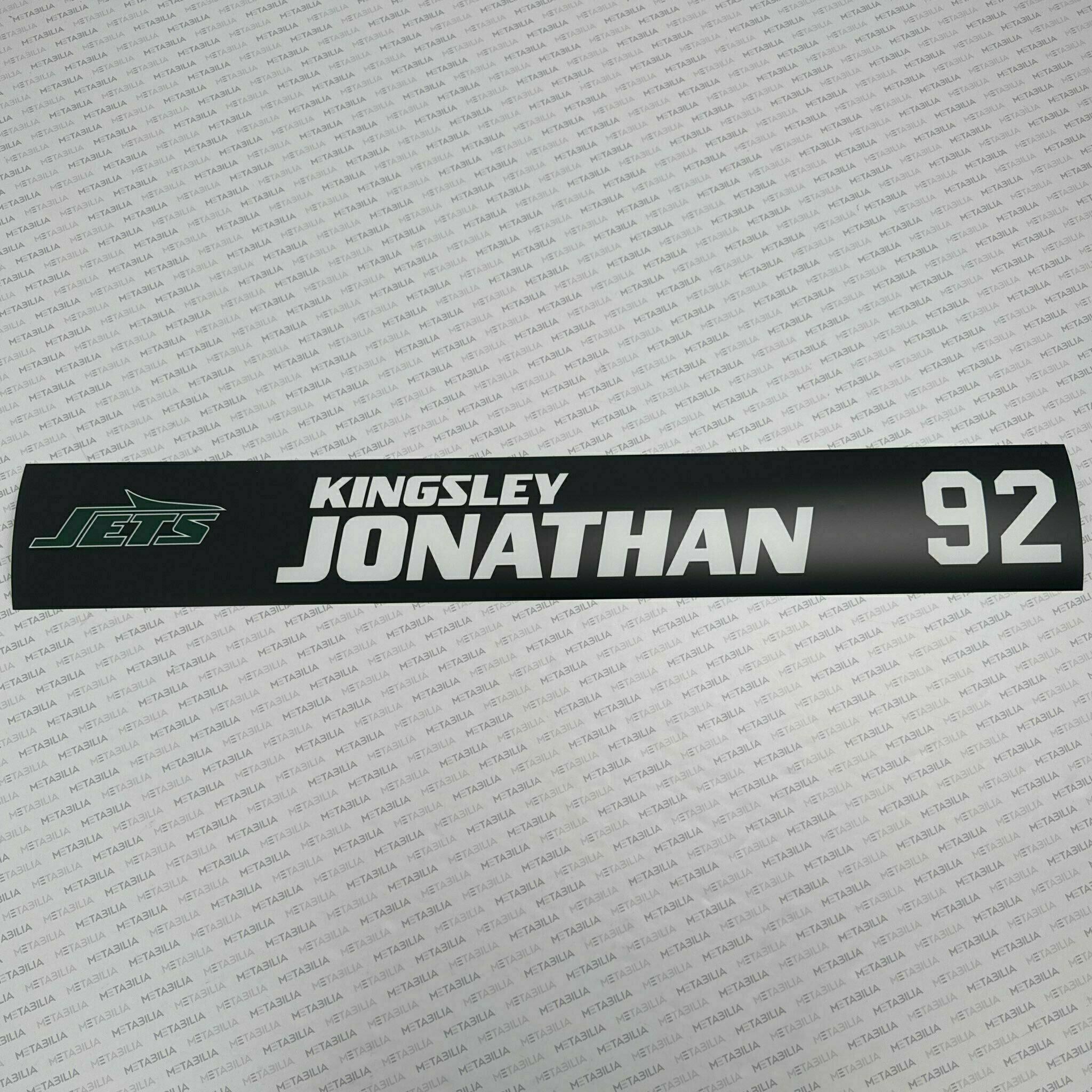 Kingsley Jonathan Team-Issued Nameplate