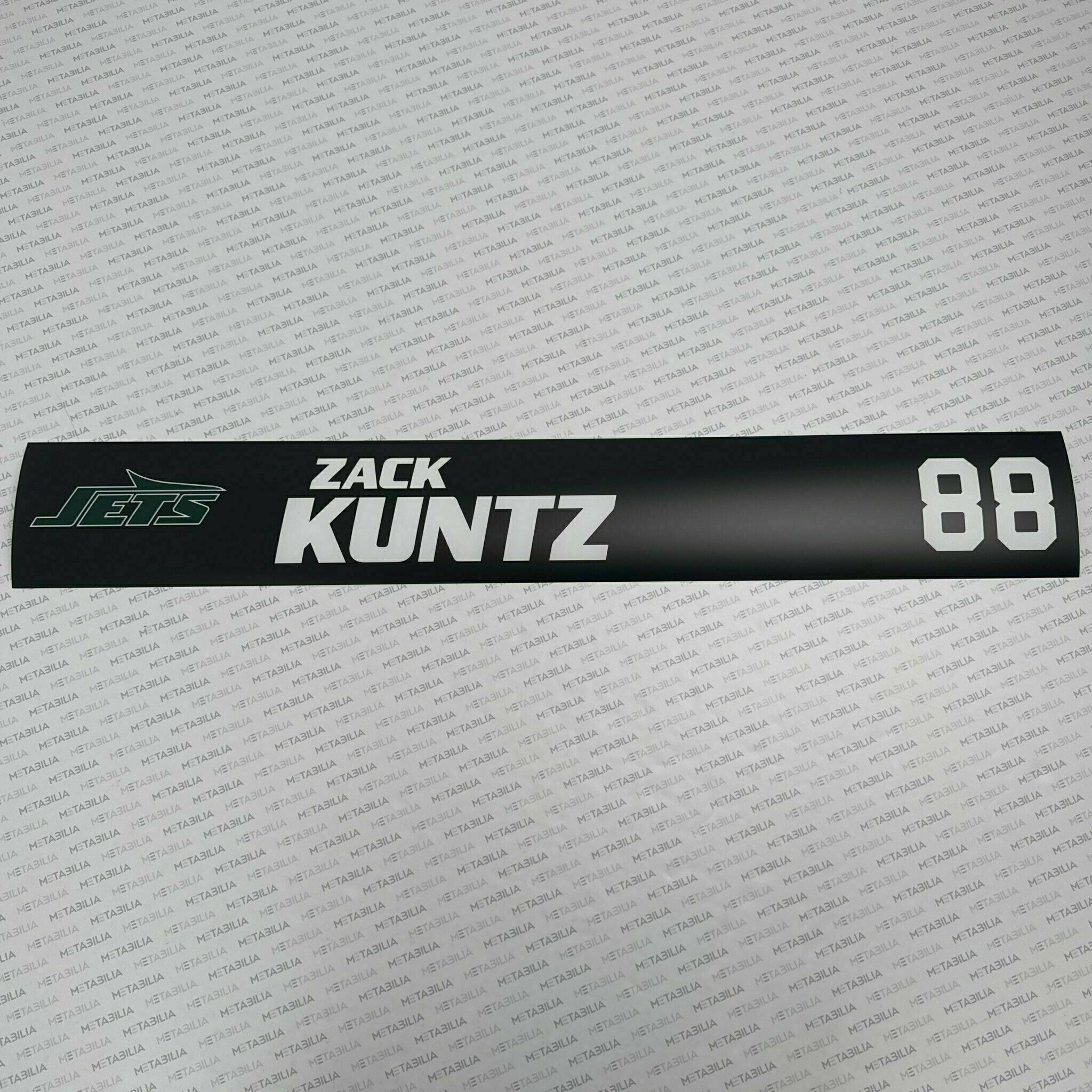 Zack Kuntz Team-Issued Nameplate