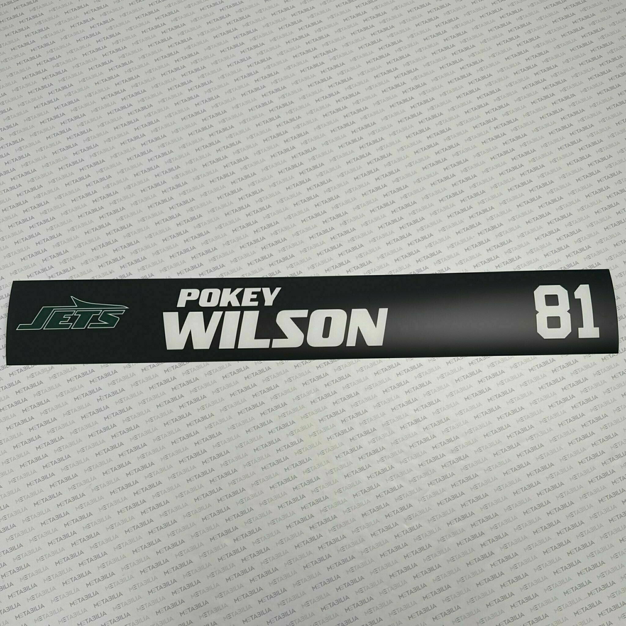 Pokey Wilson Team-Issued Nameplate
