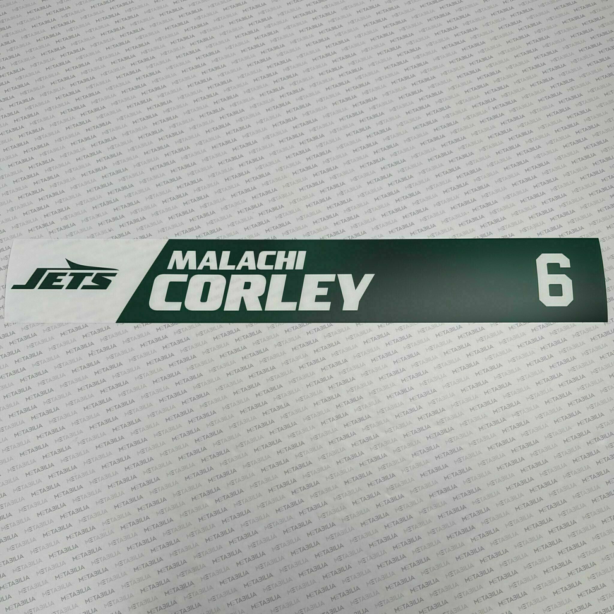 Malachi Corley Team-Issued Nameplate