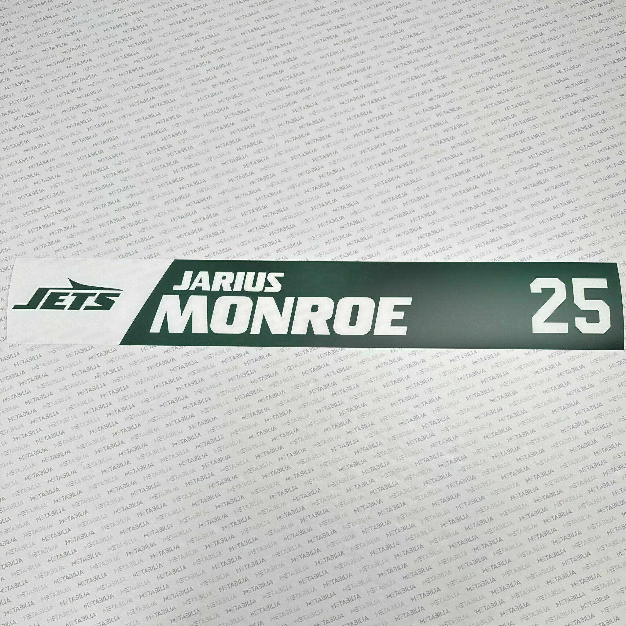 Jarius Monroe Team-Issued Nameplate