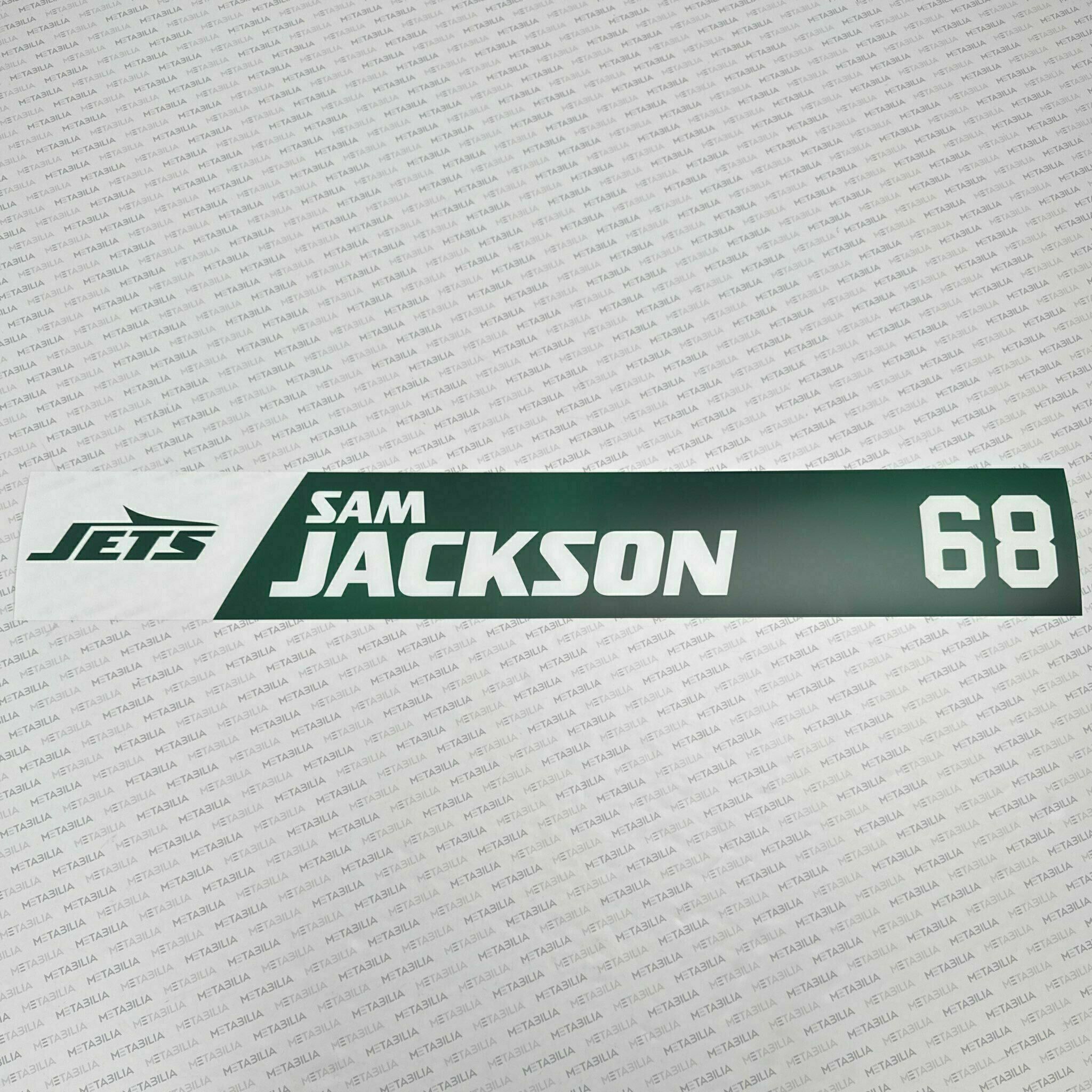 Sam Jackson Team-Issued Nameplate