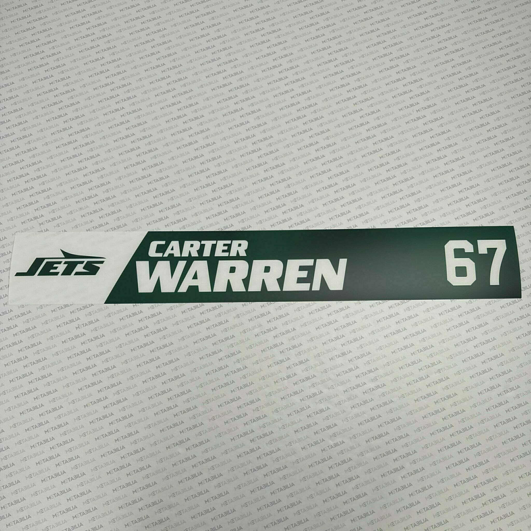 Carter Warren Team-Issued Nameplate