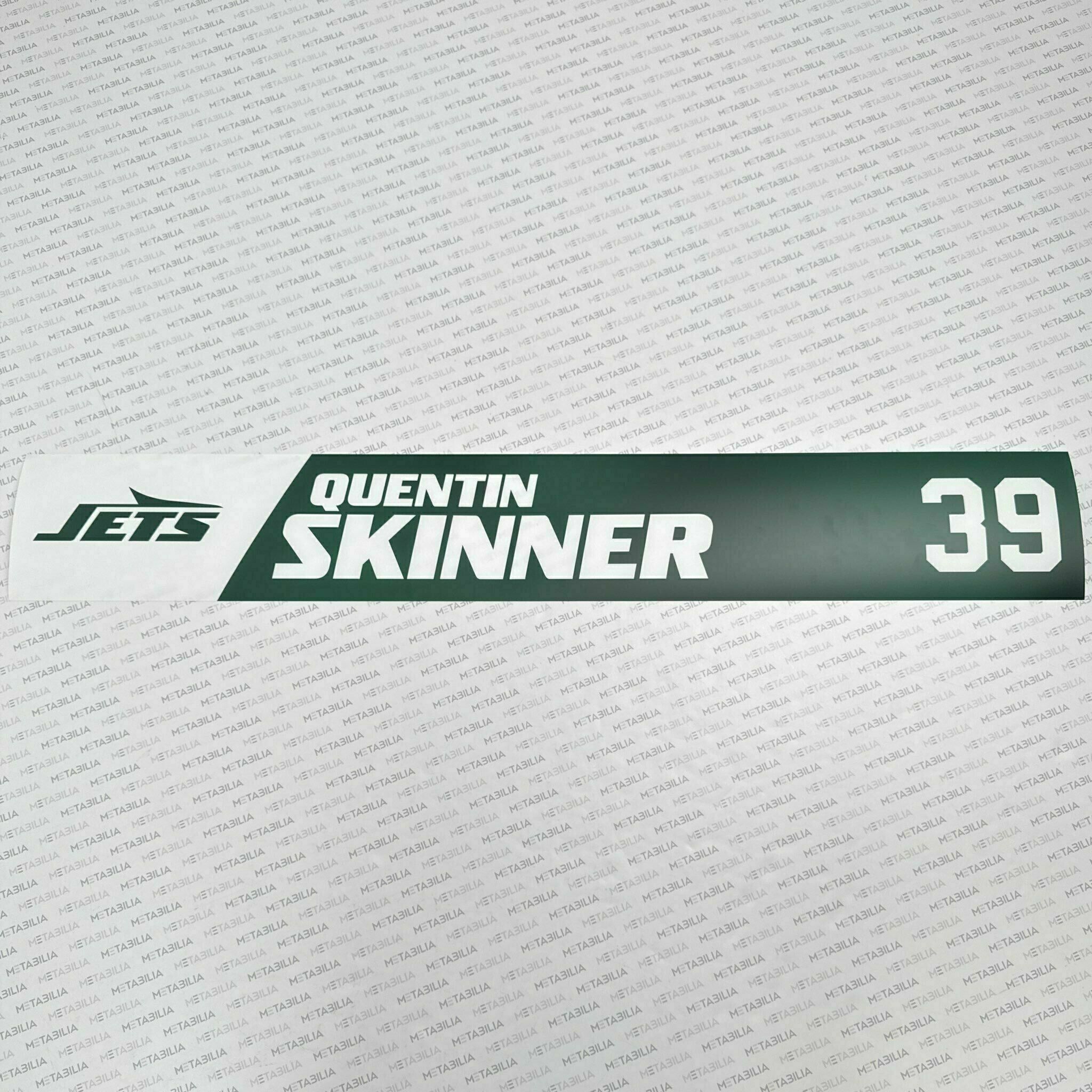 Quentin Skinner Team-Issued Nameplate