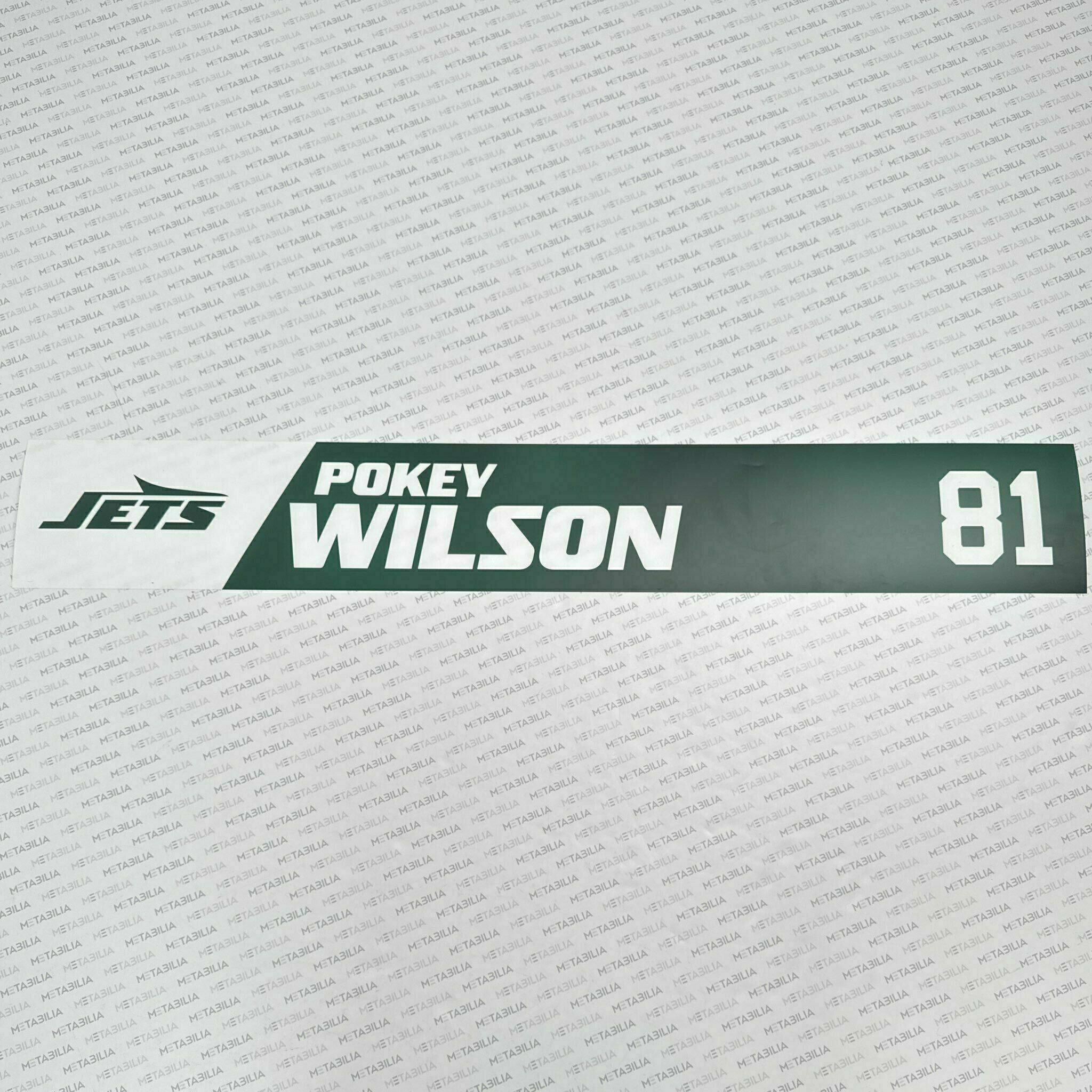 Pokey Wilson Team-Issued Nameplate
