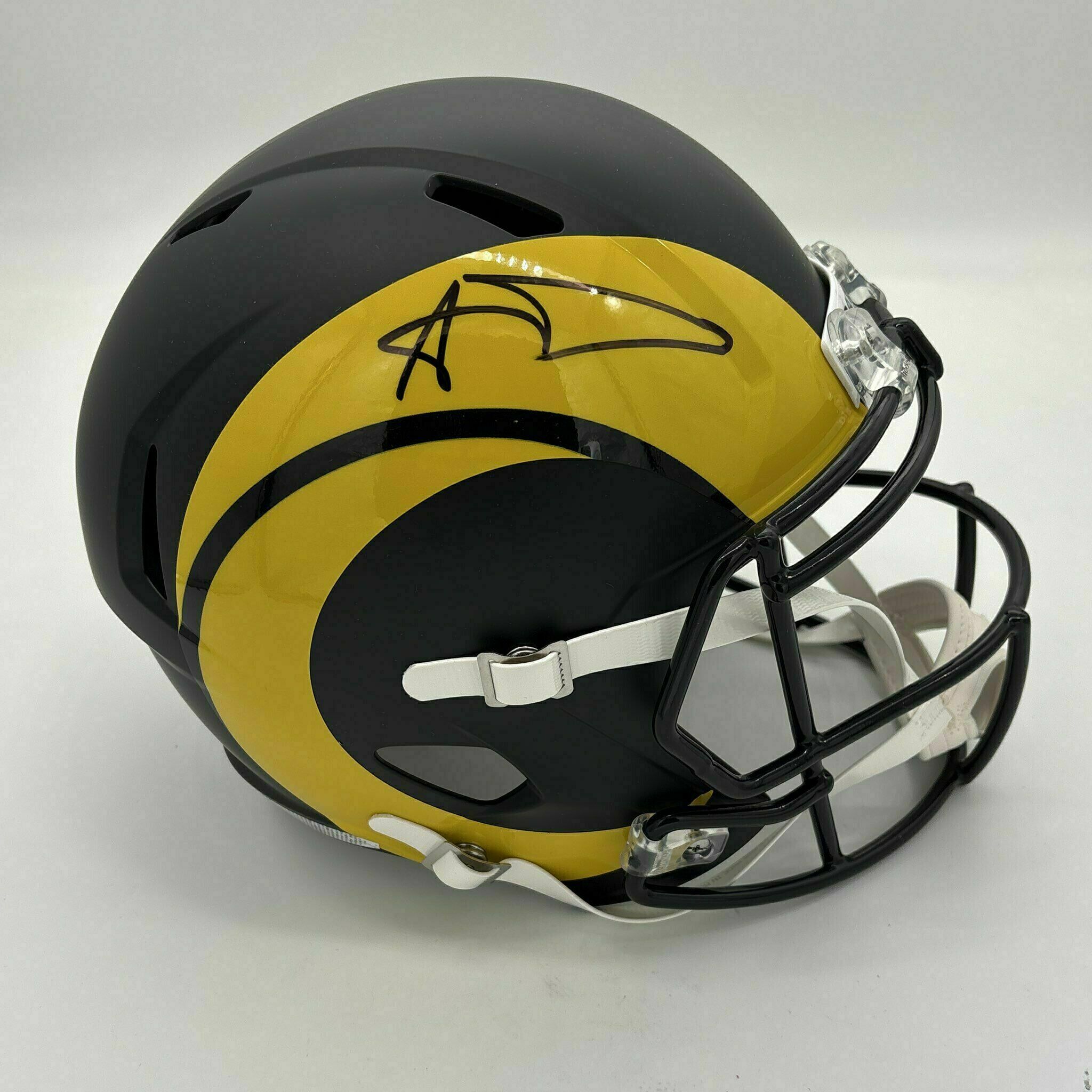 Aaron Donald Signed Full Size Rivalries Replica Helmet