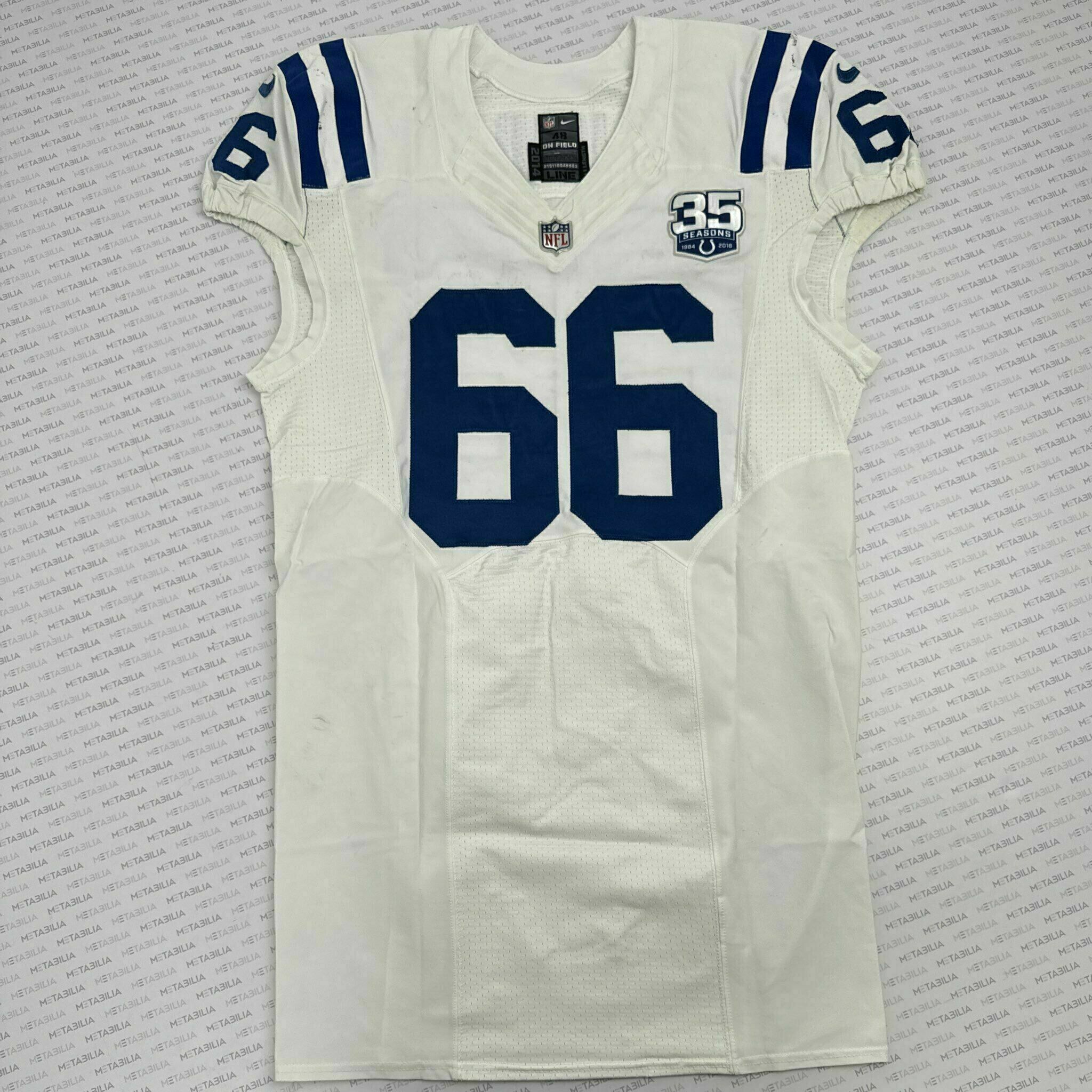 #66 Laulile Team-Issued White Jersey