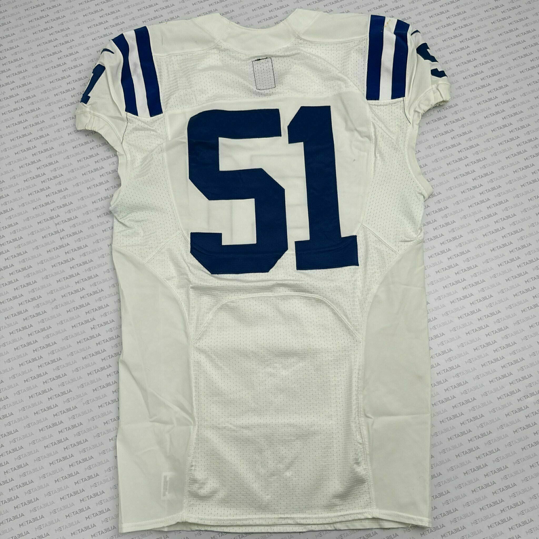 #50 Colts Team-Issued White Jersey