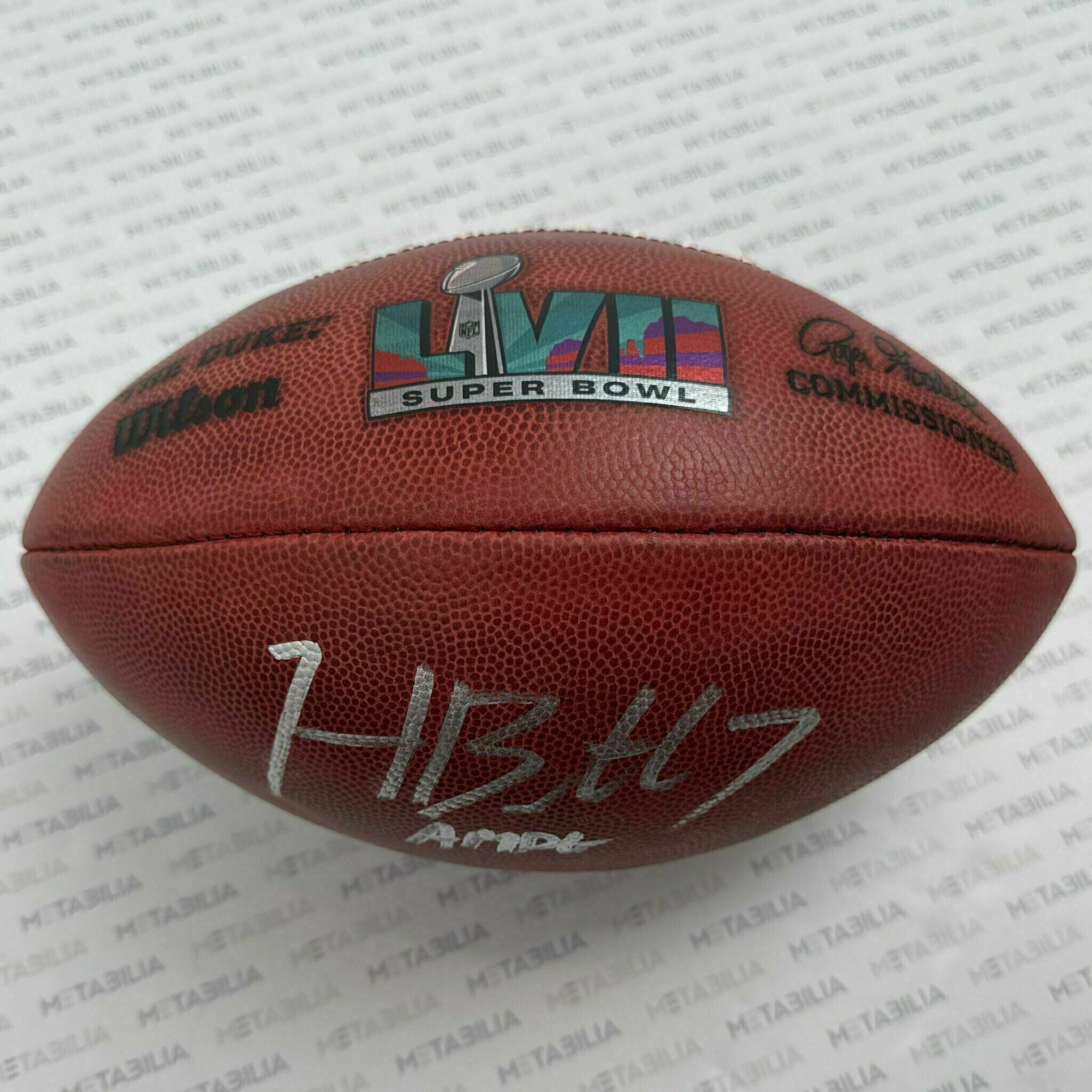 SBLVII-USED Butker Signed & Inscribed K-Ball