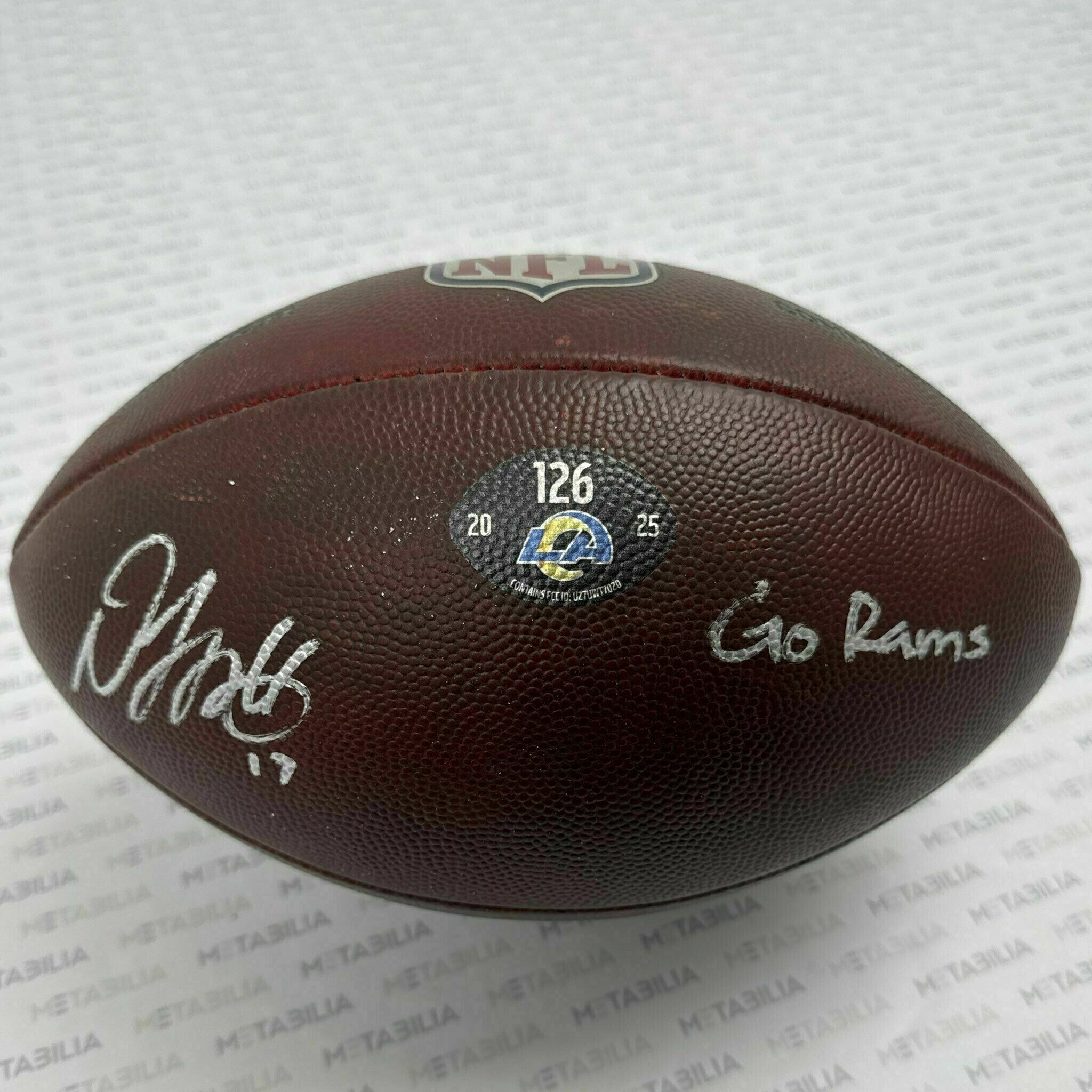 #17 Davante Adams Signed & Inscribed Game-Used Ball #126 vs 49ers
