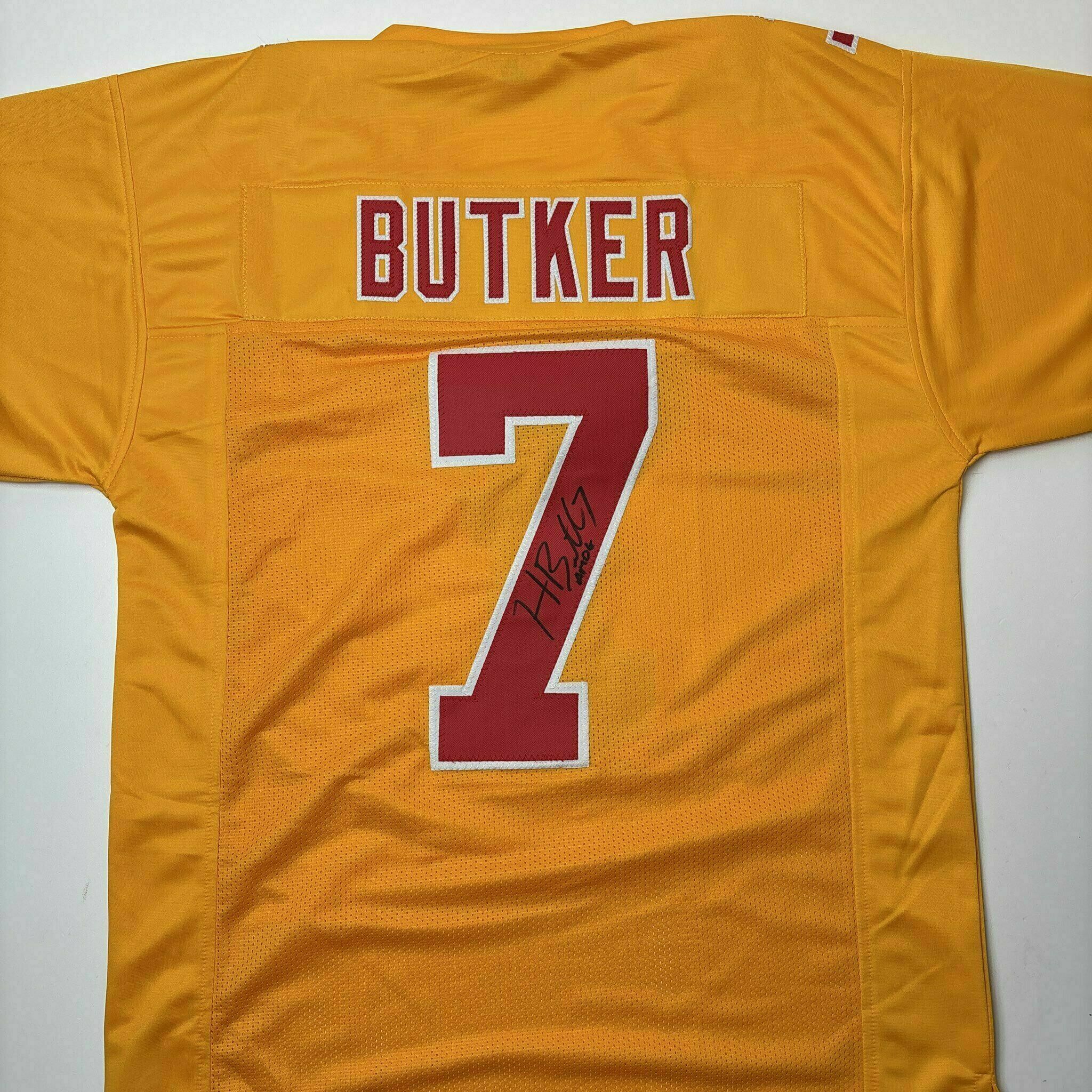 Harrison Butker Signed Yellow Custom Jersey