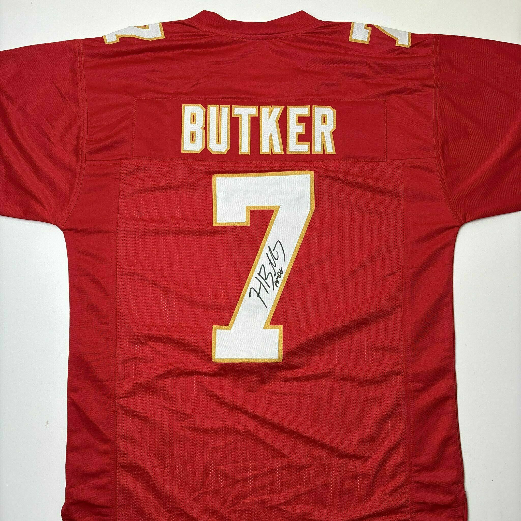 Harrison Butker Signed Red Custom Jersey