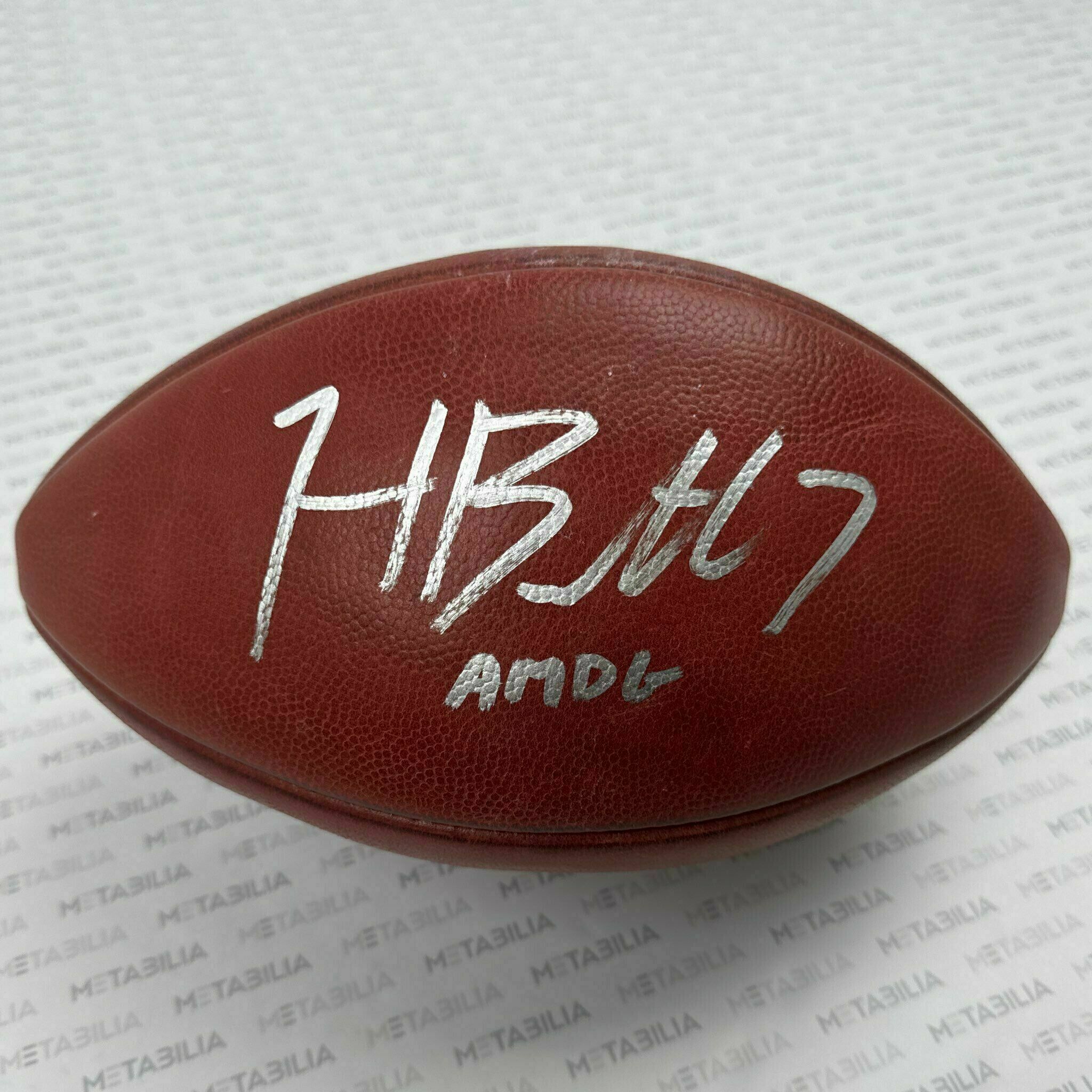 #7 Harrison Butker Signed & Inscribed Game-Used K-Ball