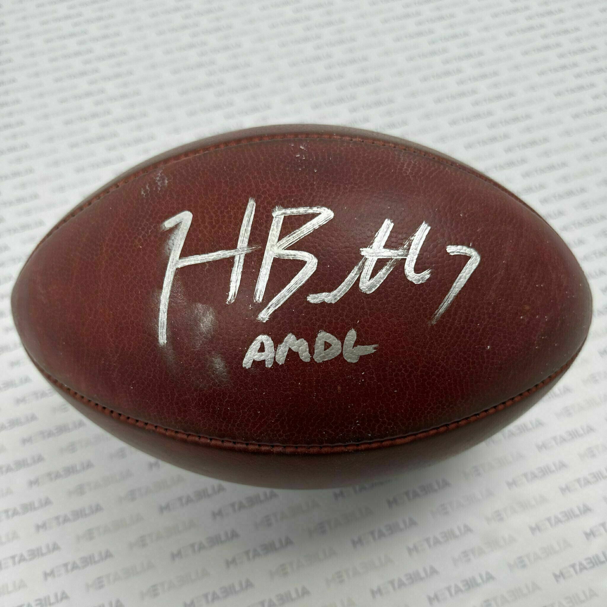 #7 Harrison Butker Signed & Inscribed Game-Used K-Ball