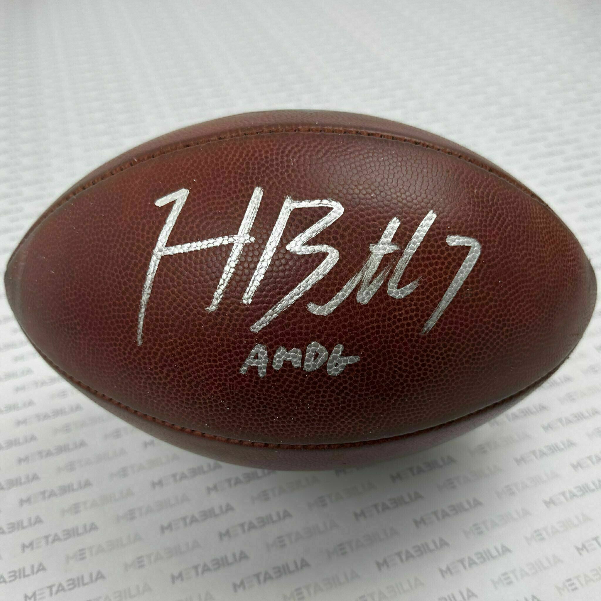 #7 Harrison Butker Signed & Inscribed Game-Used K-Ball