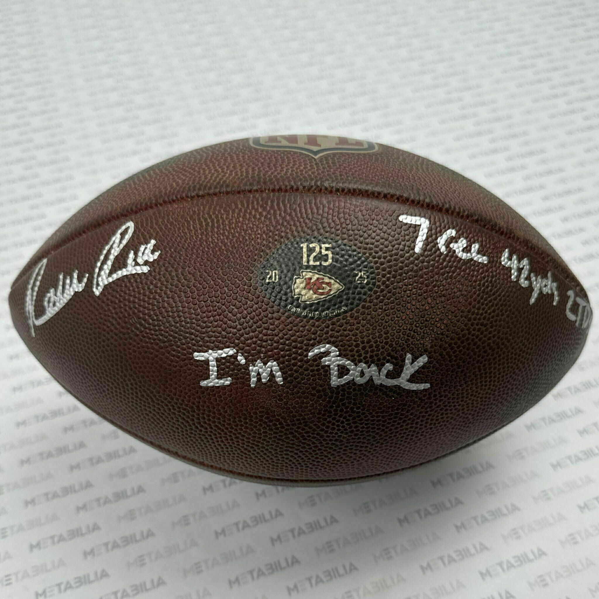 #4 Rashee Rice Signed & Inscribed Game-Used Ball #125 vs LVR