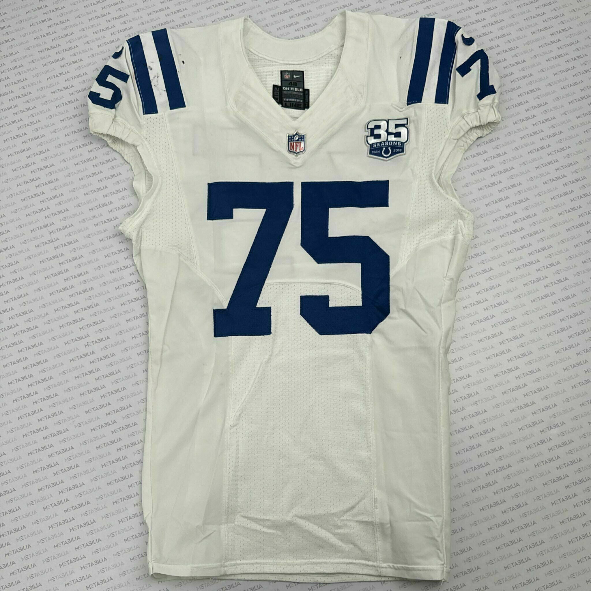#75 Golditch Team-Issued White Jersey