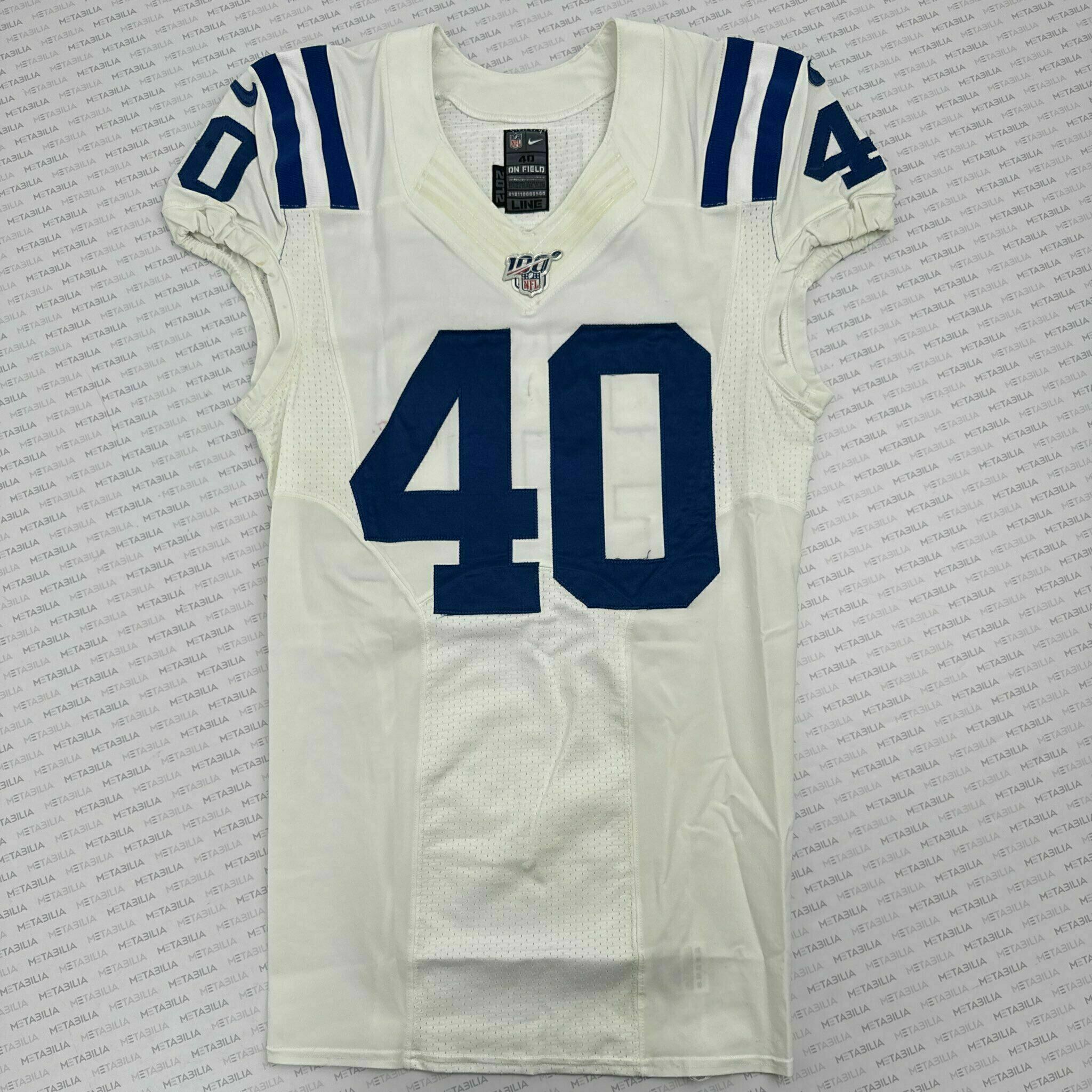 #40 Langley Team-Issued White Jersey