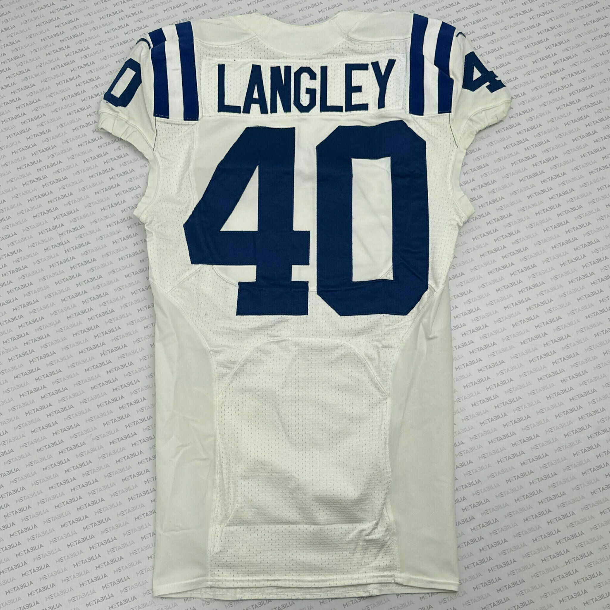 #40 Langley Team-Issued White Jersey