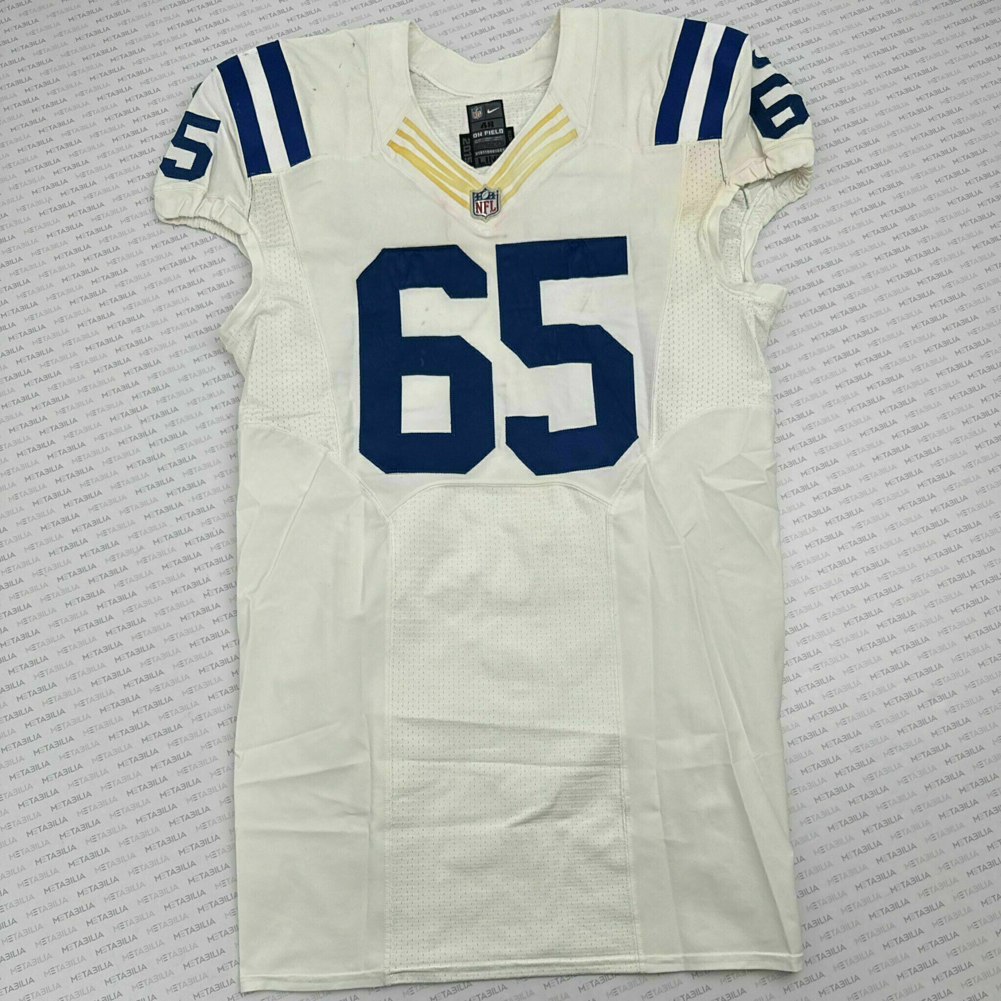 #65 Burwell Team-Issued White Jersey