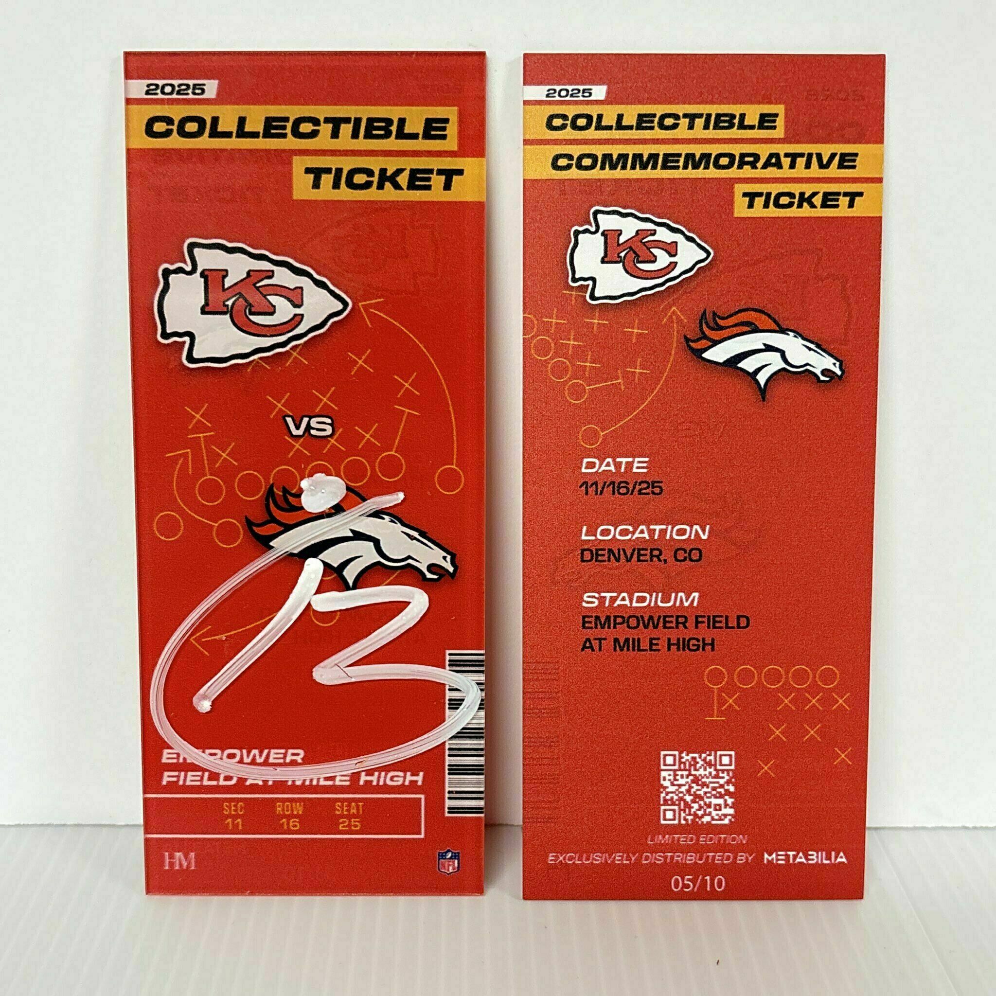 Nazeeh Johnson Signed Commemorative Ticket - Wk11 vs Broncos
